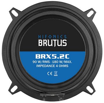 Hifonics BRUTUS 2-Wege Kompo 13 cm BRX-5.2C mit 180 Watt flach Auto-Lautsprecher