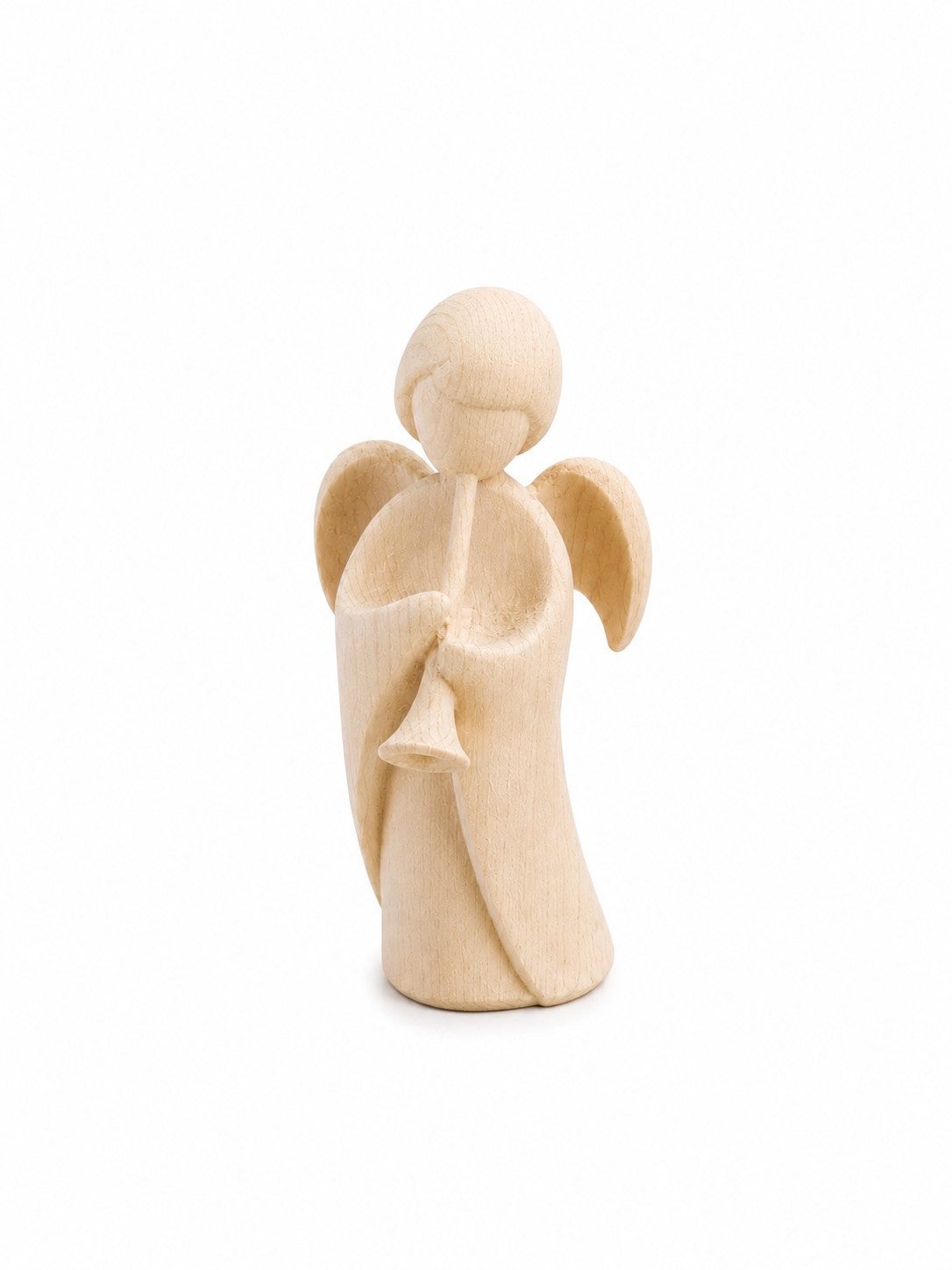 Zirbenvielfalt Engelfigur Zirbenengel mit Trompete - 3 Größen 7,5/9/11cm