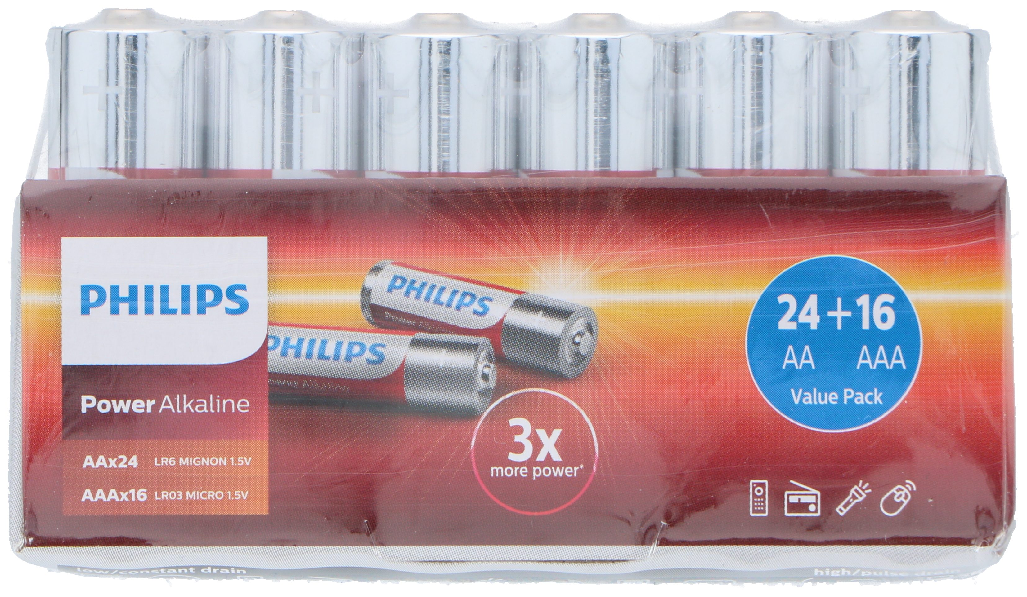 Philips Philips Batterien 24x AA + 16x AAA Vorteilspack Batterie