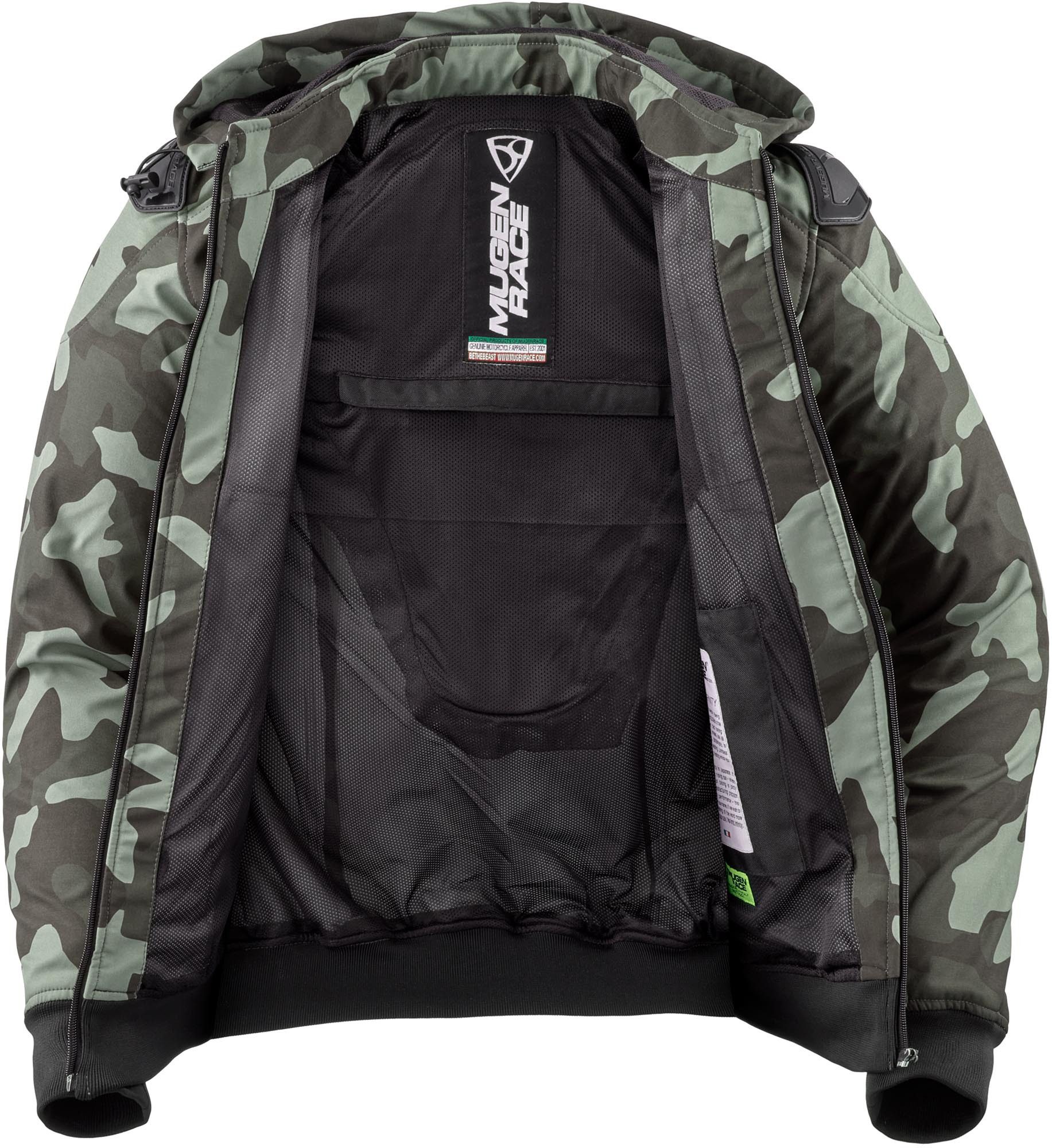 MUGENRACE Motorradjacke Leo wasserdichte Motorrad Softshell Jacke Ellenbogenprotektoren enthalten,Schulterprotektoren enthalten,was