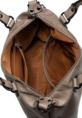 Caspar Schultertasche TS1068 große Damen XL Handtasche mit Schultergurt