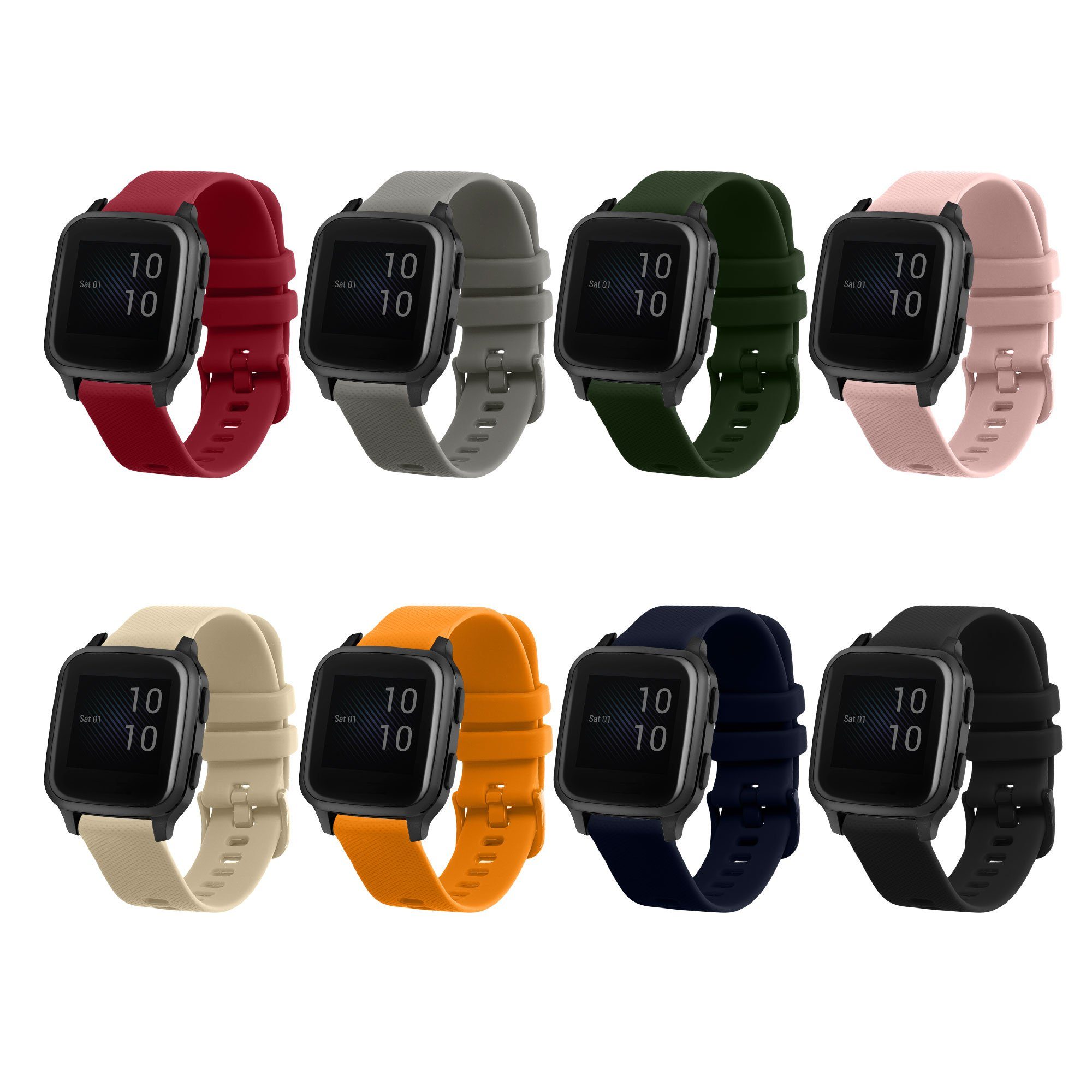 8x Sportarmband für Garmin Venu Sq Music / Sq Armband Smartwatch