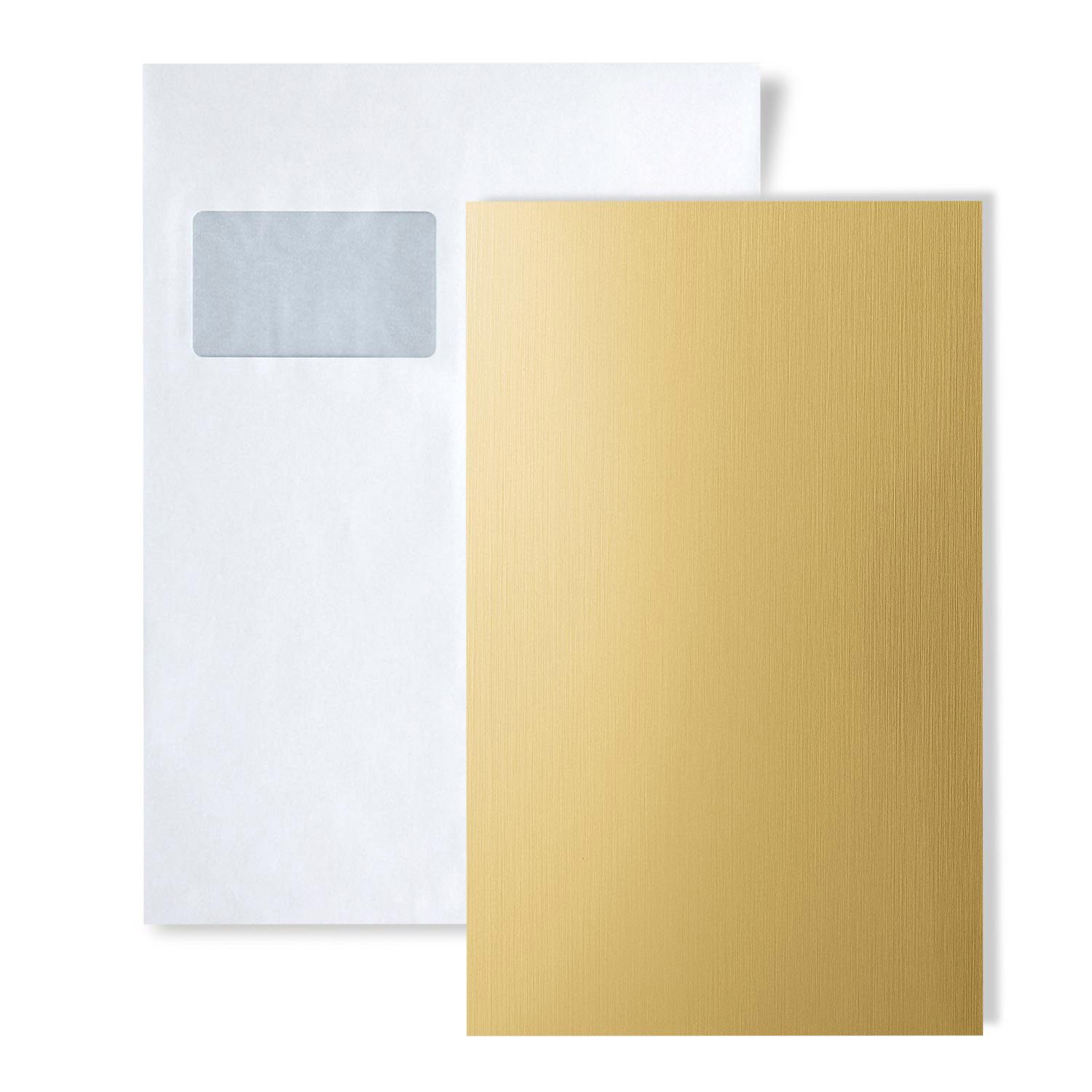 Wallface Wandpaneel 1 MUSTERSTÜCK S-15298 DIN A5 Wandpaneel Muster, BxL: 15x20 cm, (1 MUSTERSTÜCK, Produktmuster, 1-tlg., Muster des Wandpaneels) Gelb-gold gebürstet