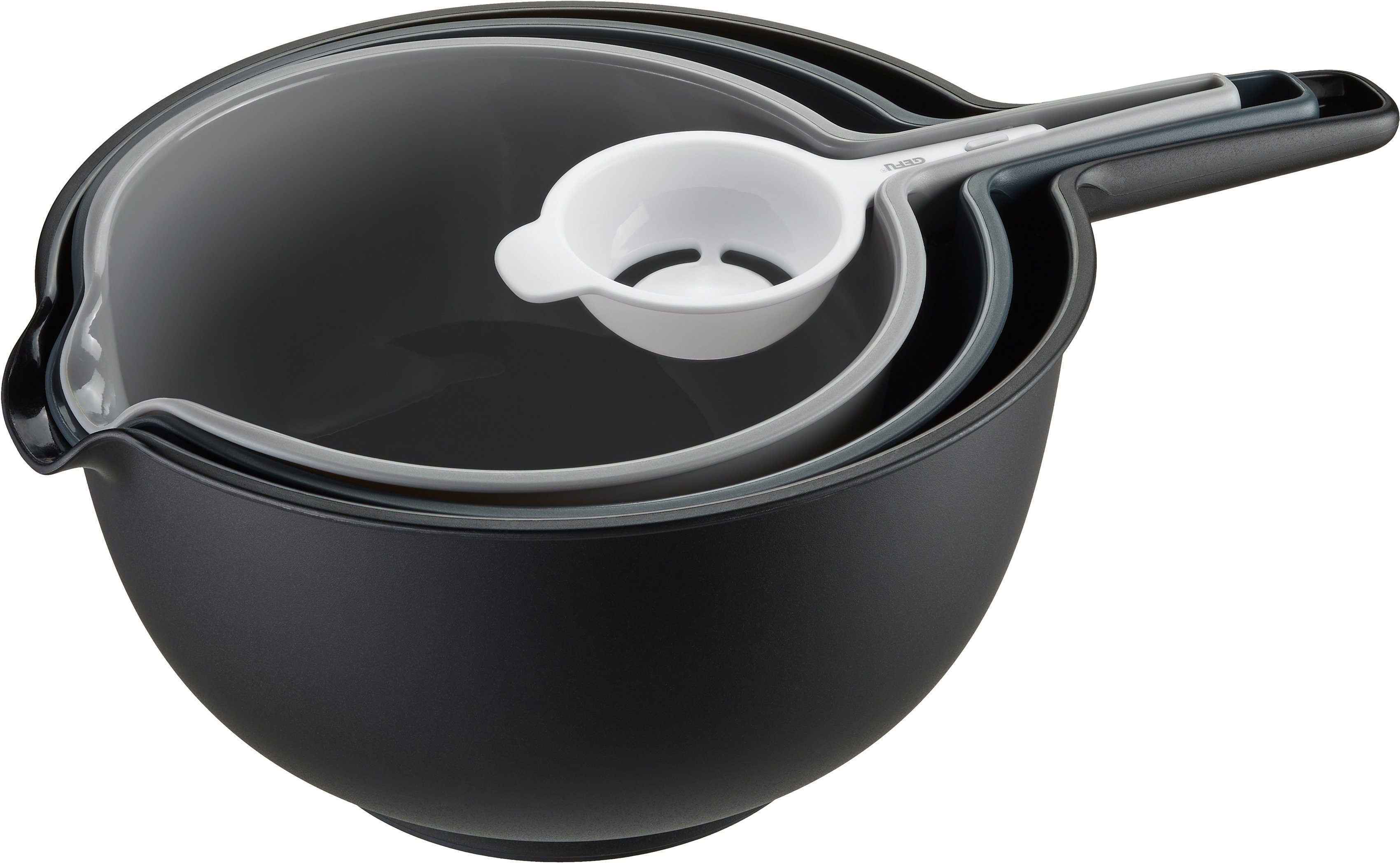 GEFU Schüssel Preparo, Kunststoff, (Set, 4-tlg), platzsparend zu verstauen