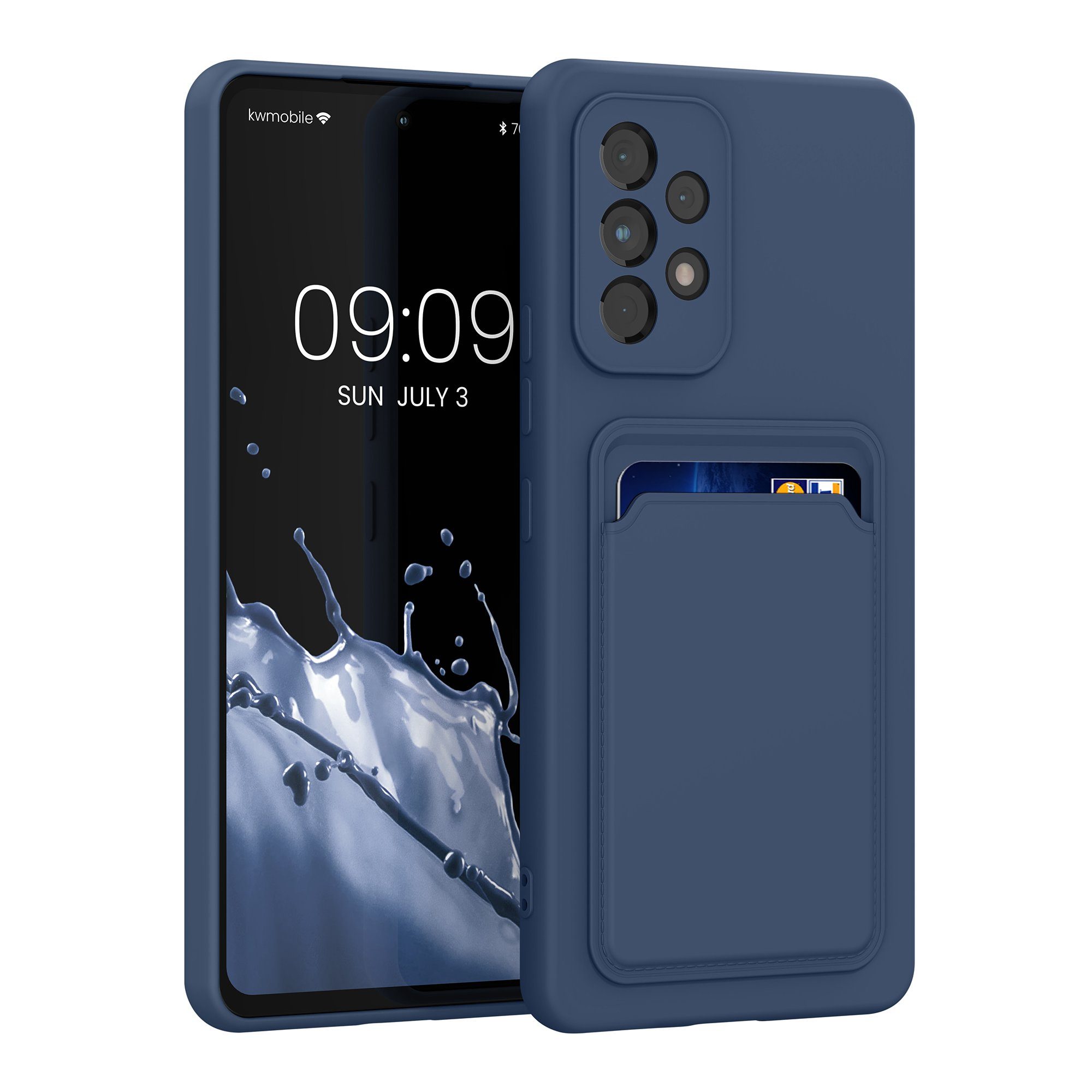 kwmobile Handyhülle Hülle für Samsung Galaxy A53 5G, Handyhülle mit Fach für Karten - Handy Cover Case