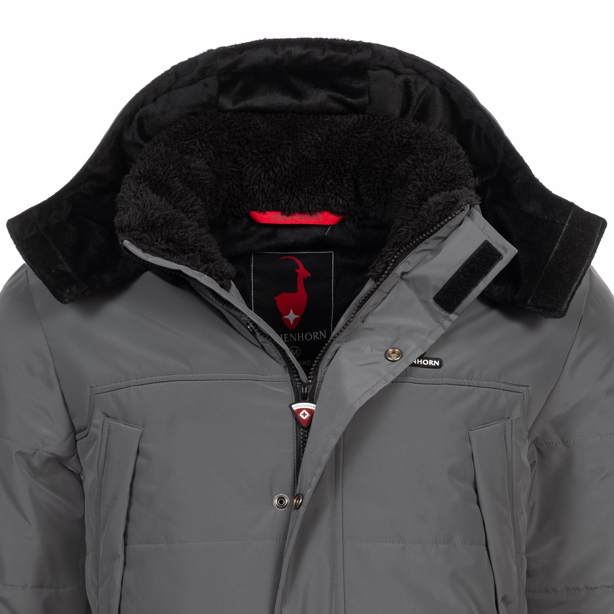 Höhenhorn Winterjacke Mangard Herren Winter Jacke für Männer Gefüttert Winterjacke Parker abnehmbare Gefütterte Kapuze, weicher Teddyfleece Kragen