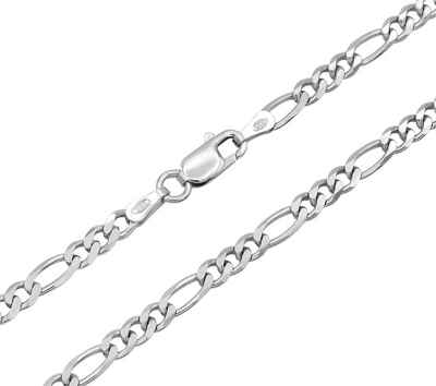 Kauf-mich-weg by Bella T Silberkette »Figarokette 925 Sterling Silber rhodiniert 3,5mm breit«, Länge wählbar 45 - 60cm