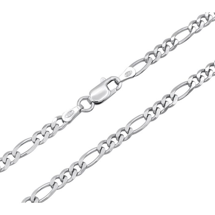 Kauf-mich-weg by Bella T Silberkette Figarokette 925 Sterling Silber rhodiniert 3 5mm breit Länge wählbar 45 - 60cm