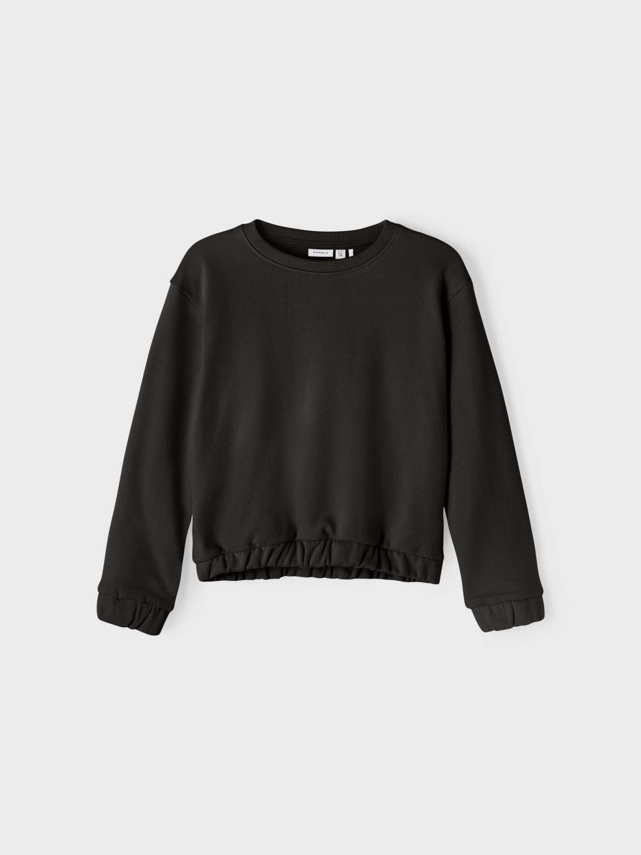 Name It Sweatshirt Tulena (1-tlg) Drapiert/gerafft, Plain/ohne Details black
