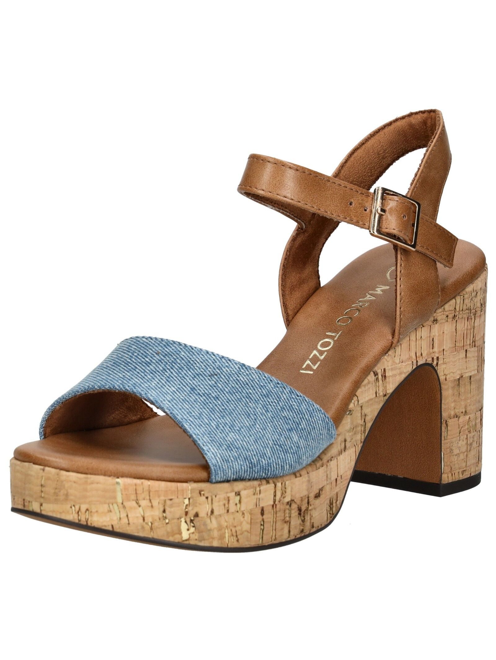 MARCO TOZZI Marco Tozzi Sandalen Lederimitat/Textil High-Heel-Sandalette