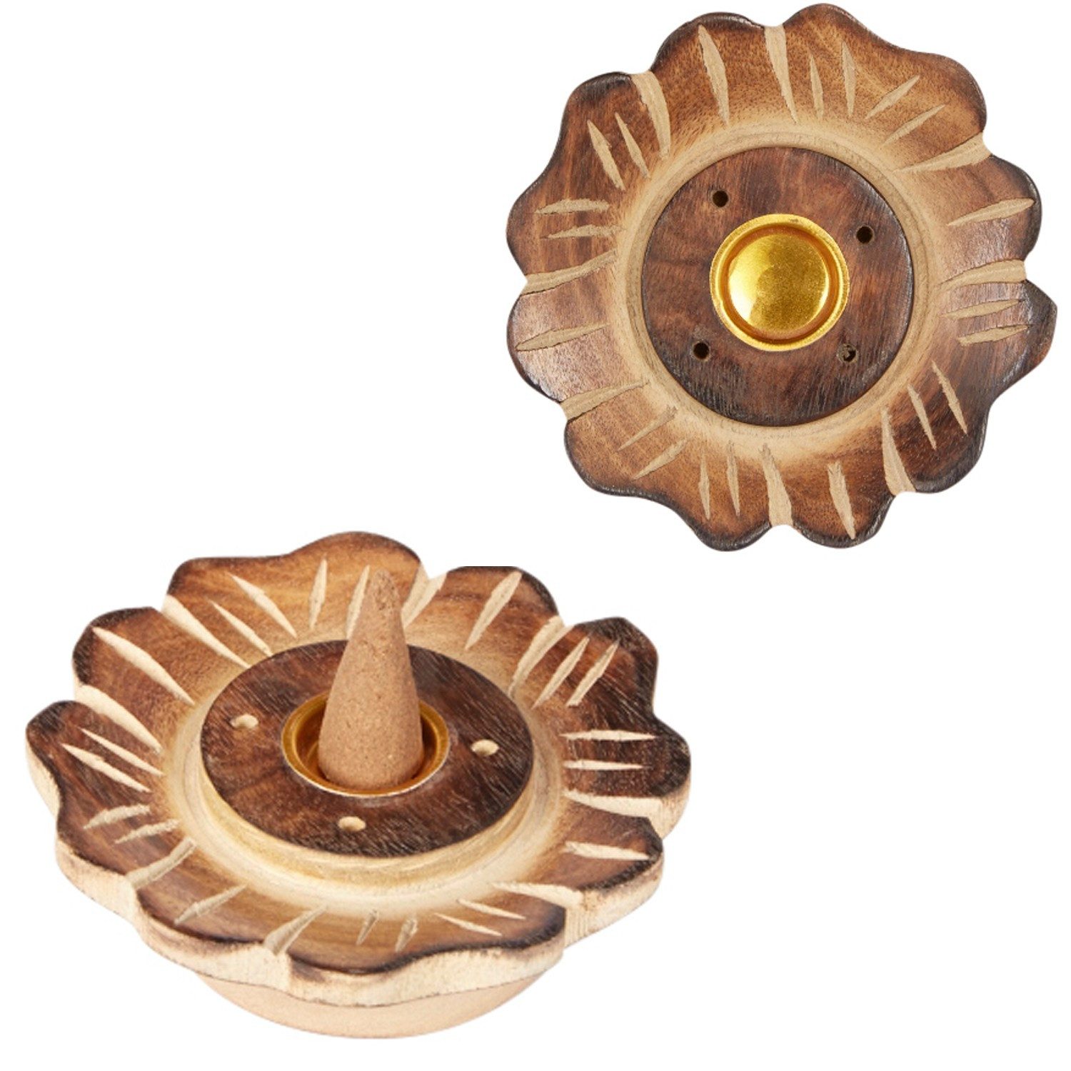 Marrakesch Orient & Mediterran Interior Räucherstäbchen-Halter 2er Set Räucherkegelhalter Warda, (2 St), Handarbeit