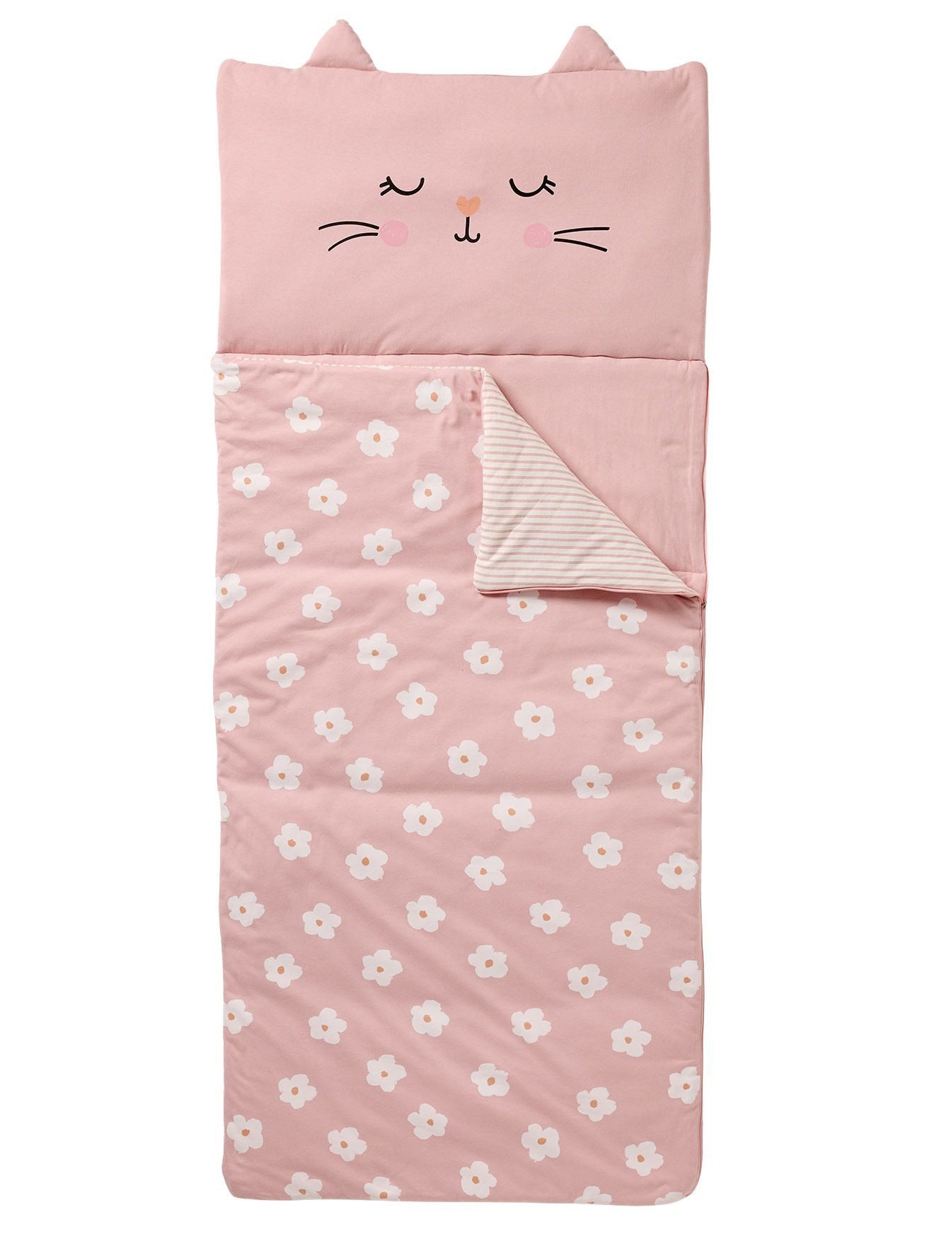 vertbaudet Kinderschlafsack Schlafsack Kinder BLUMENKATZE
