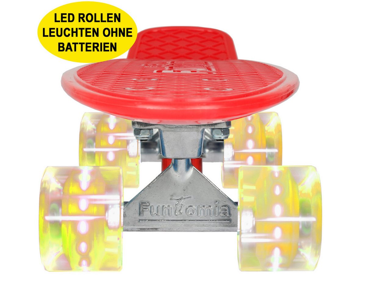 Thumbnail - FunTomia Miniskateboard Kinder Cruiserboard Miniboard 57cm mit oder ohne LED Leuchtrollen