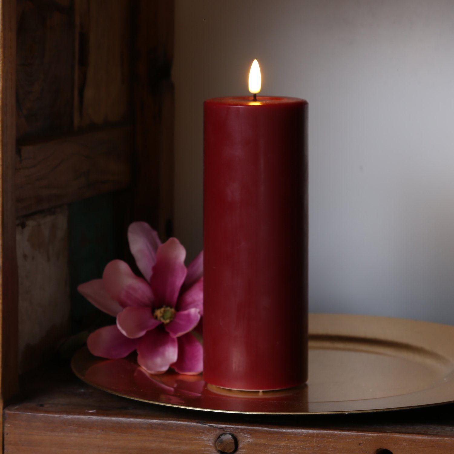 Deluxe Homeart LED-Kerze Mia Echtwachs Wachsspiegel günstig online kaufen