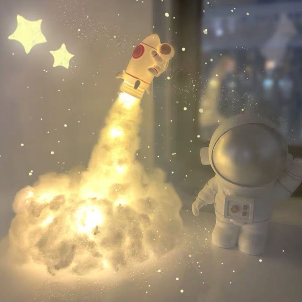 Oneid Raketenlampe 3D Dekoration Nachtlicht Kindergeschenk Druck 3D Nachtlicht, Lampe