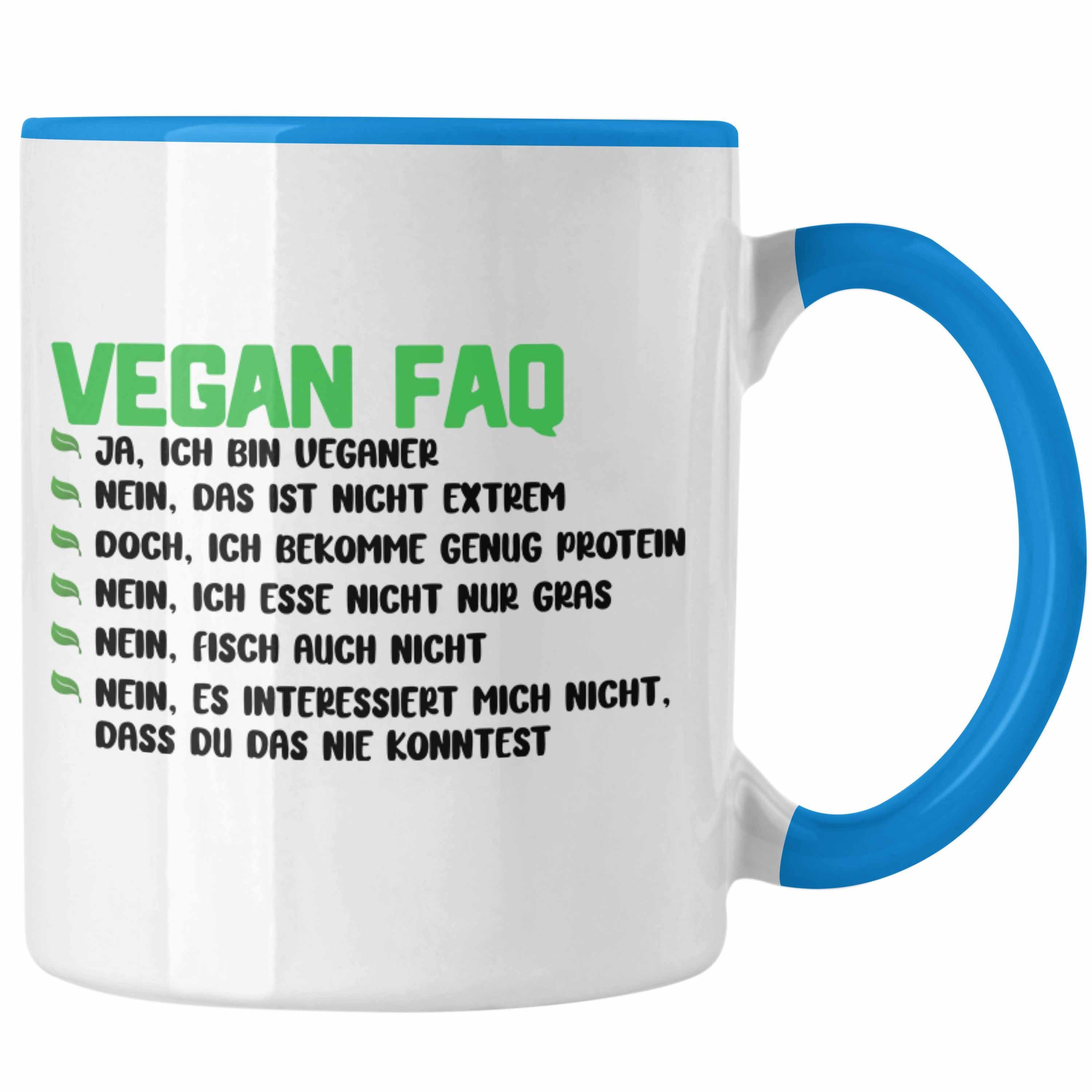 Trendation Tasse Trendation Veganer Tasse Geschenk FAQ Vegan