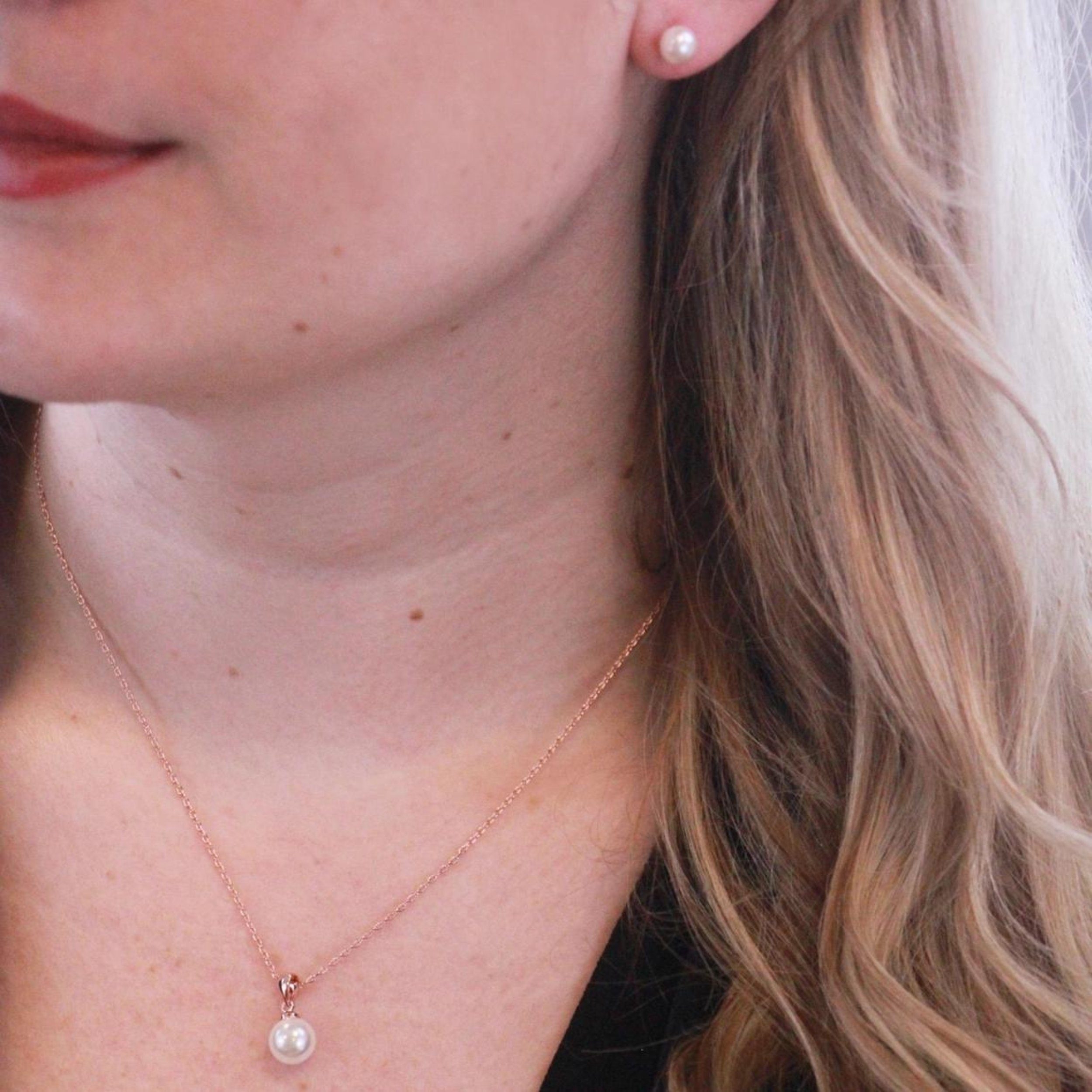 Ella Eisvogel Schmuckset Perlmutt Duo - Roségold & Perle, 18 Karat günstig online kaufen