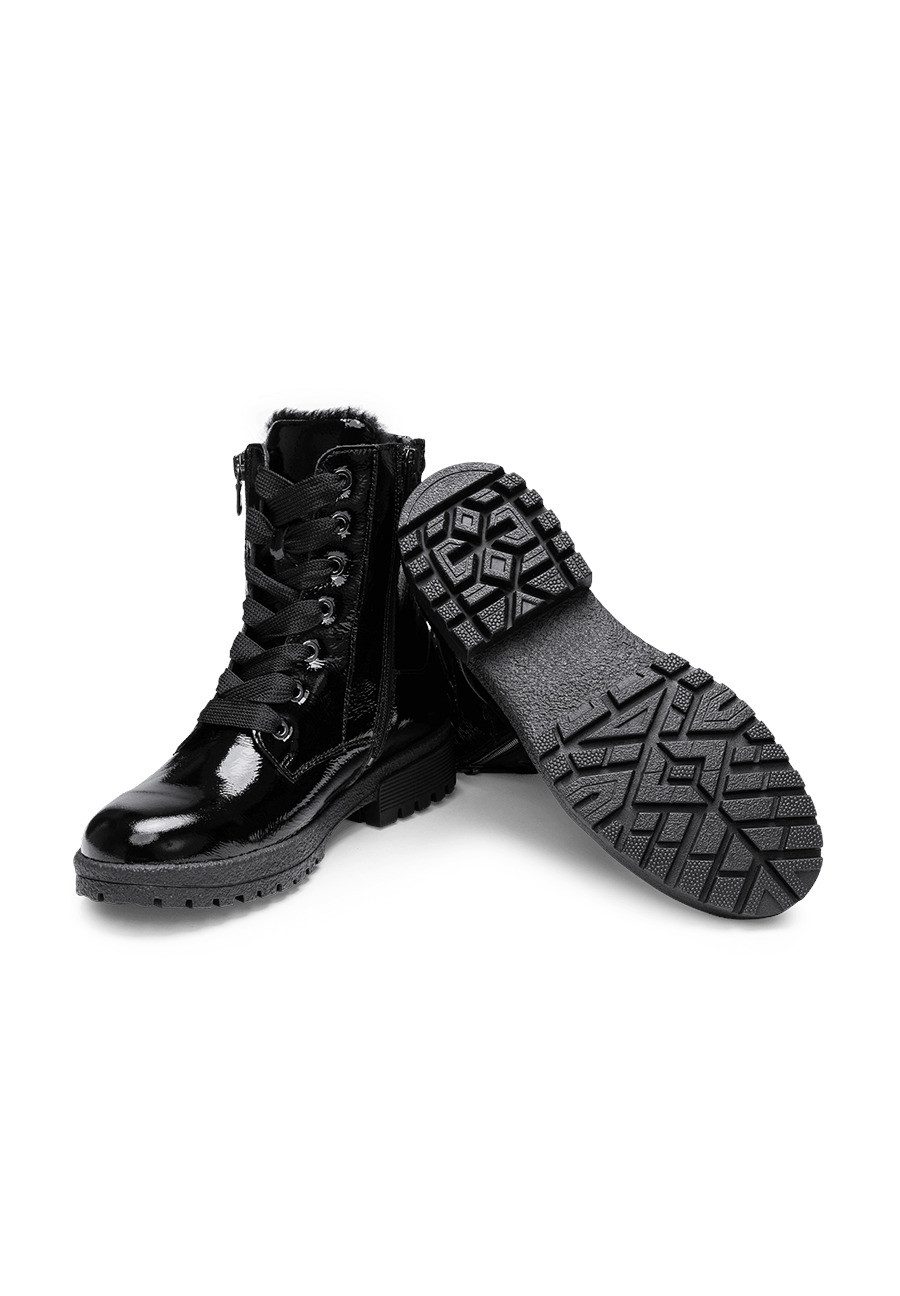 vitaform Damen Stiefeletten Softlackleder Stiefelette