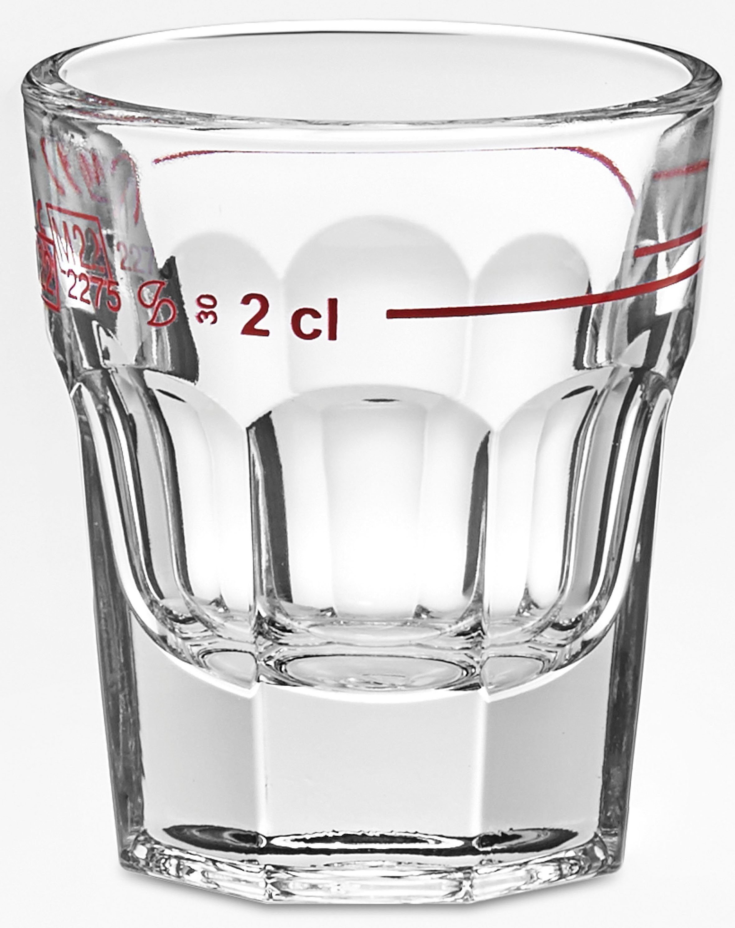 van Well Schnapsglas Lahnstein Rotring, Glas, 0,2 L, geeicht, Spülmaschinengeeignet, Gastronomiequalität, 24-tlg.