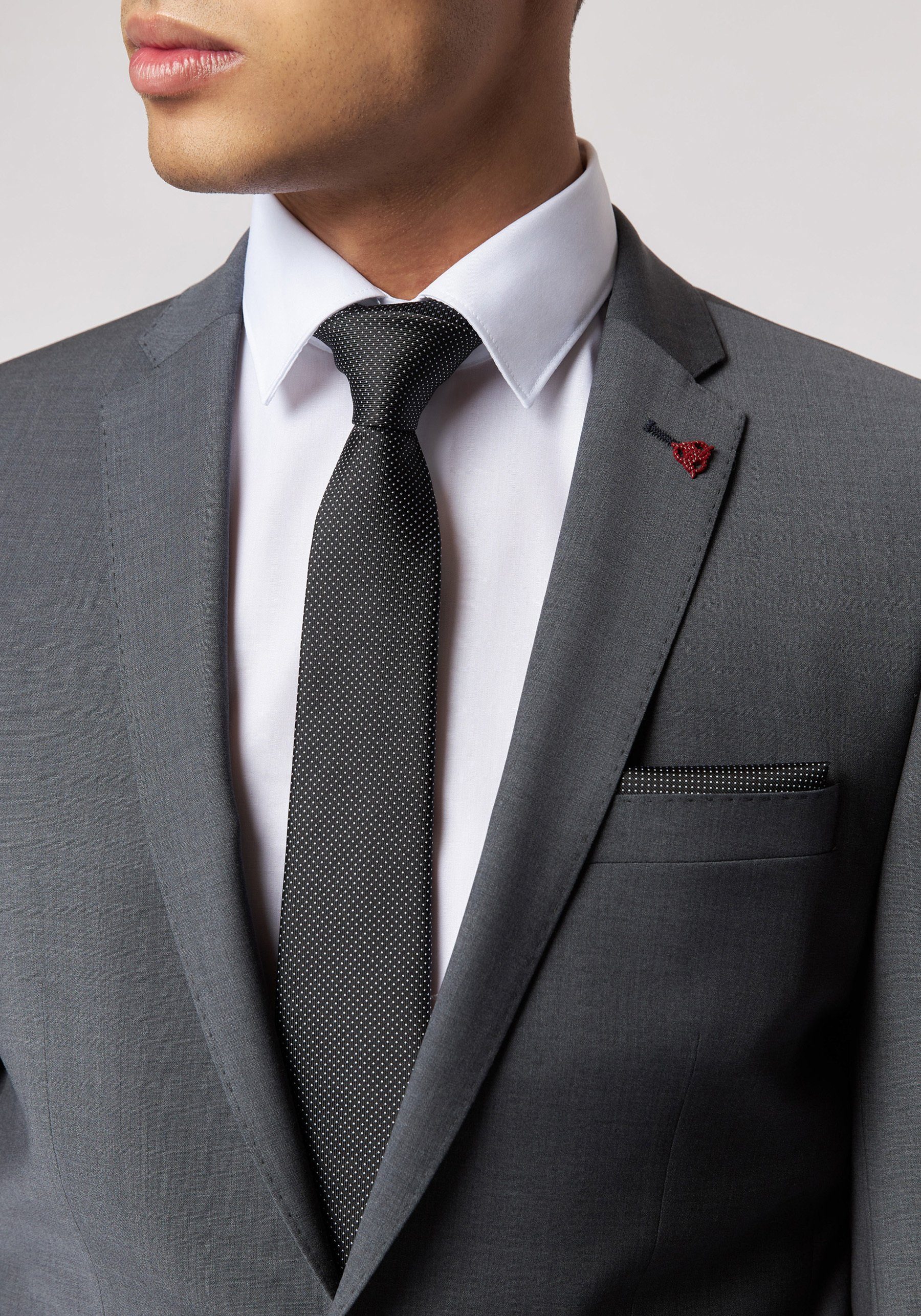 Musterung BLACK/PATTER - aus Seide Robson 100% Roy feiner mit Krawatte
