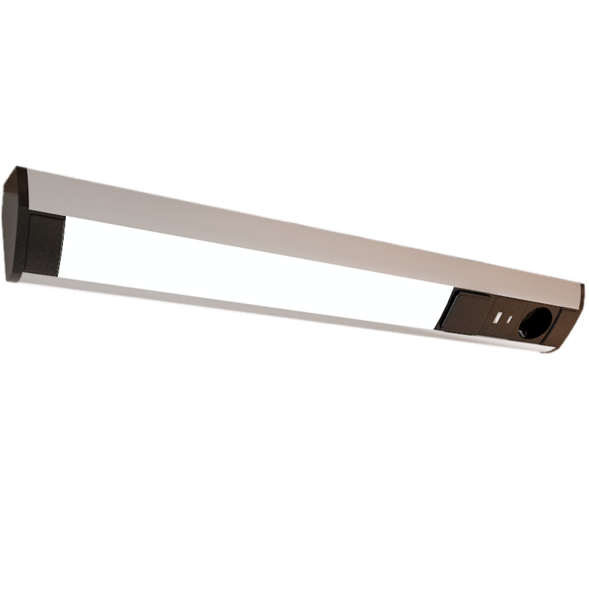 kalb LED Unterbauleuchte LED Unterbauleuchte mit Schalter u. 230V Steckdose USB-Port Typ A u. C, Kippschalter, Warmweiß