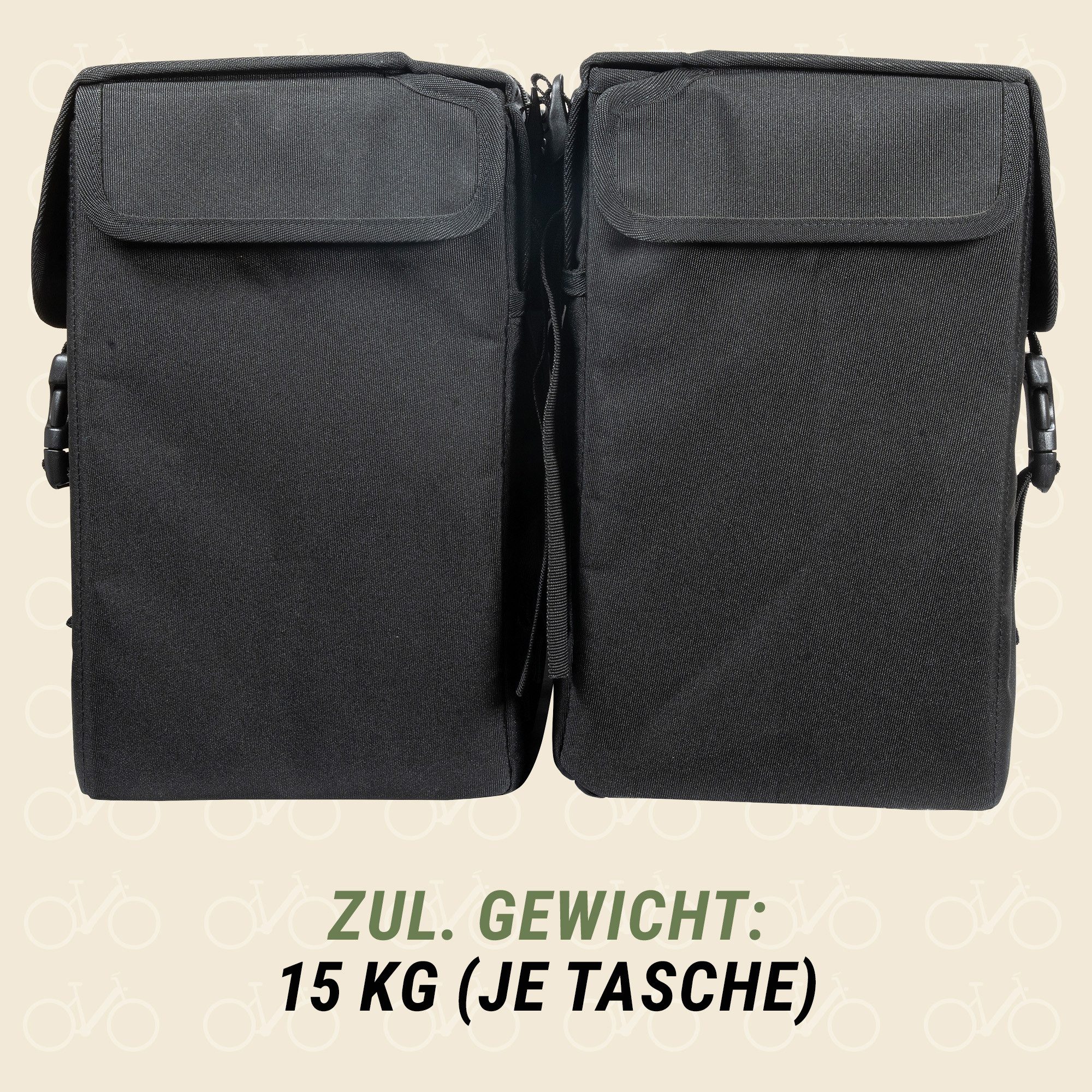 Prophete Fahrradtasche Doppelpacktasche Longtail