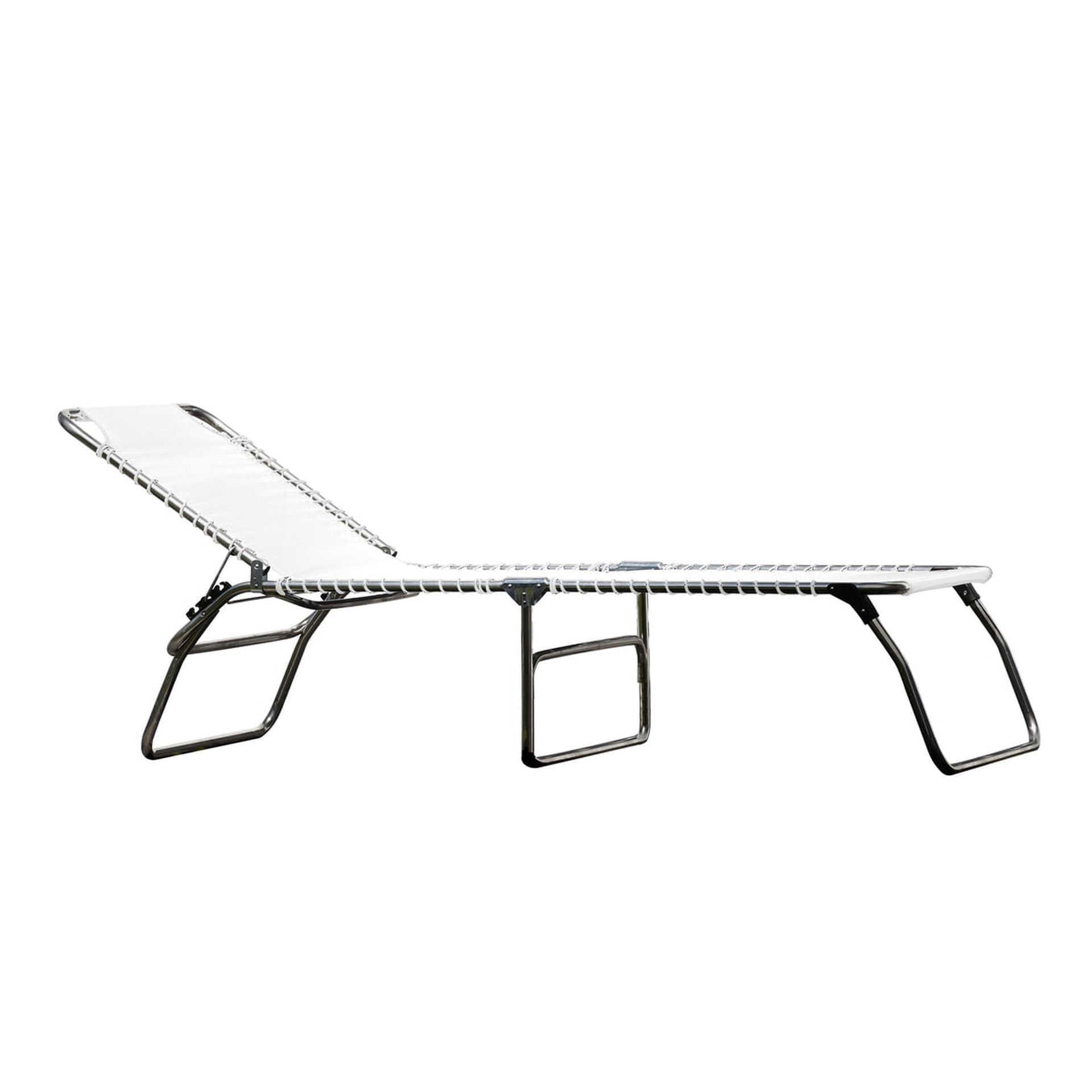 Fiam Gartenliege Amigo XXL aus Aluminium, Weiß, 3-fach verstellbare Rückenlehne