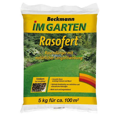Beckmann IM GARTEN Rasendünger Rasofert® mit natürlicher Langzeitwirkung 5 kg Beutel
