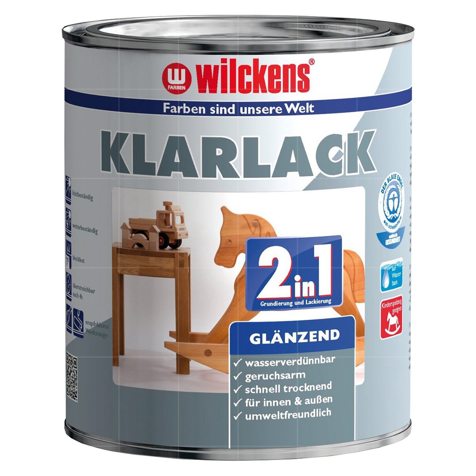 Wilckens Farben Klarlack Klarlack 2in1 glänzend - 0.75 Liter