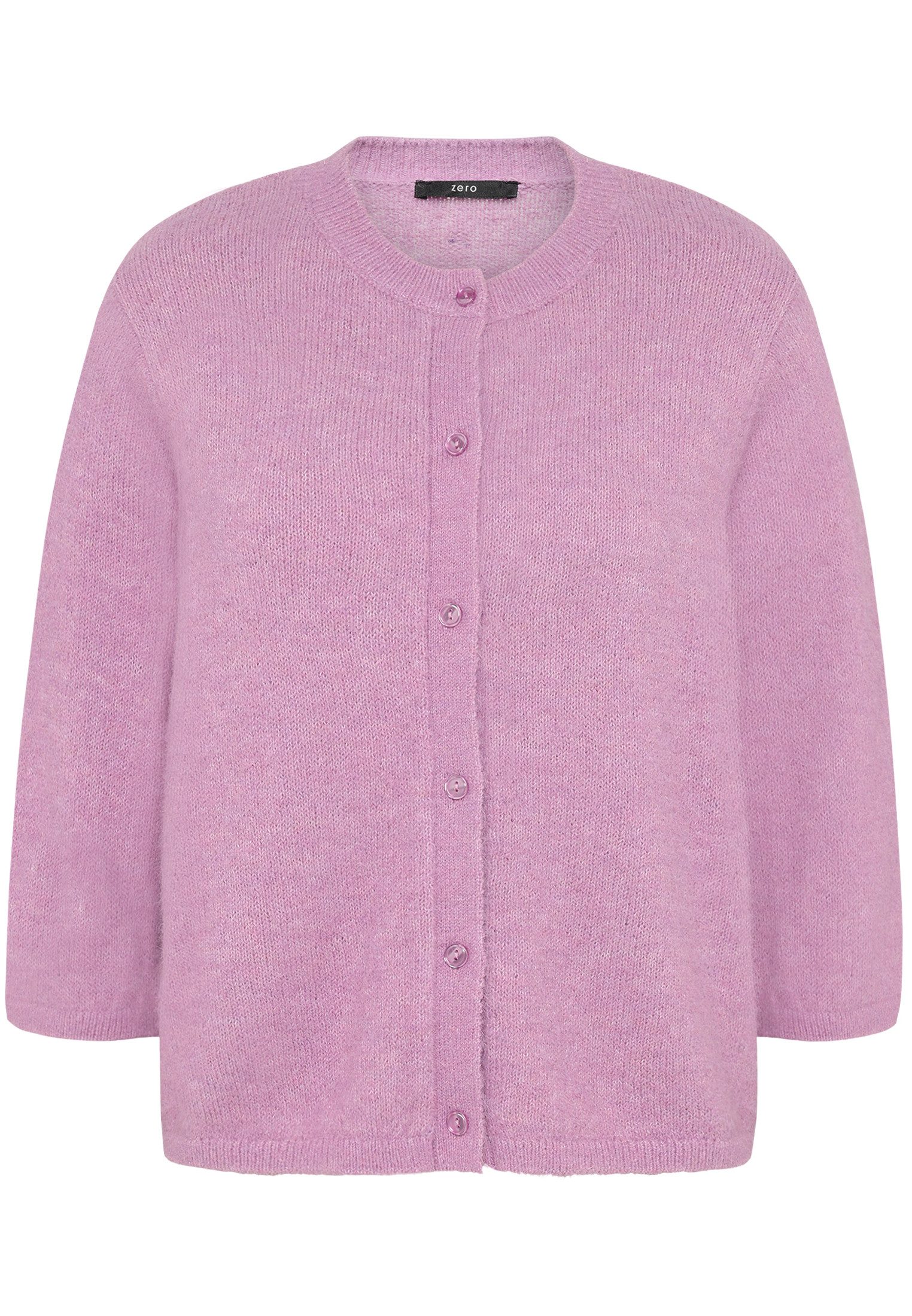 Zero Strickjacke Damen 3/4 Arm und Knöpfe (1-tlg) Knopfleiste