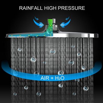 Rainsworth Duschsystem, Höhe 92 cm, 3 Strahlart(en), Komplett-Set, Duschsystem, mit Thermostat, 92-126cm Duschstangeset, Chrom