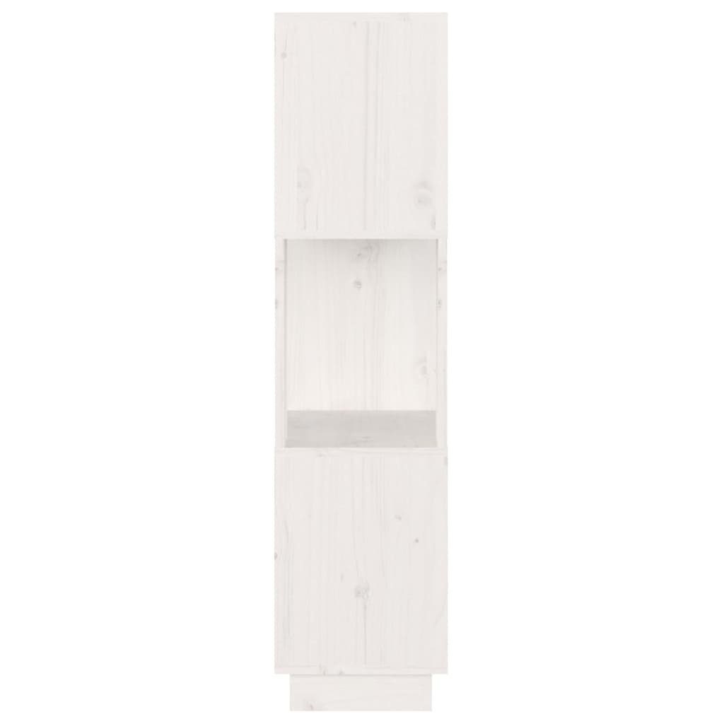 Bücherregal/Raumteiler Kiefer Massivholz Bücherregal 51x25x101 cm Weiß furnicato