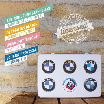 Nostalgic-Art Keksdose Vorratsdose Flach - BMW - Logo Evolution