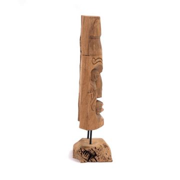 CREEDWOOD Skulptur HOLZ SKULPTUR "TIKI", Massivholz, 40 cm, Hawaii Tiki Deko Objekt