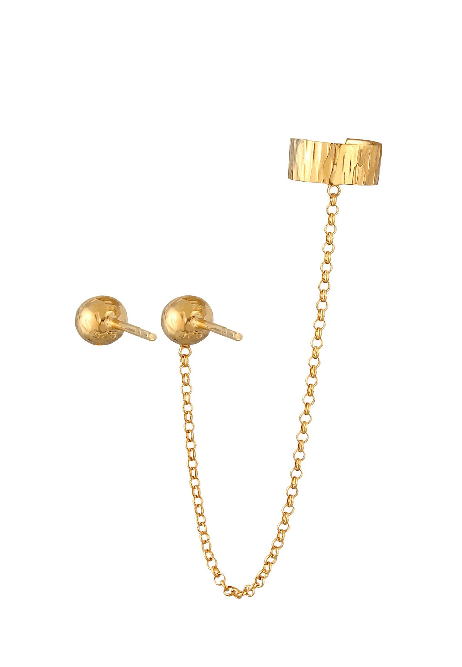 Elli Paar Ohrstecker Earcuff Klemme Stecker Kugel 925 Silber