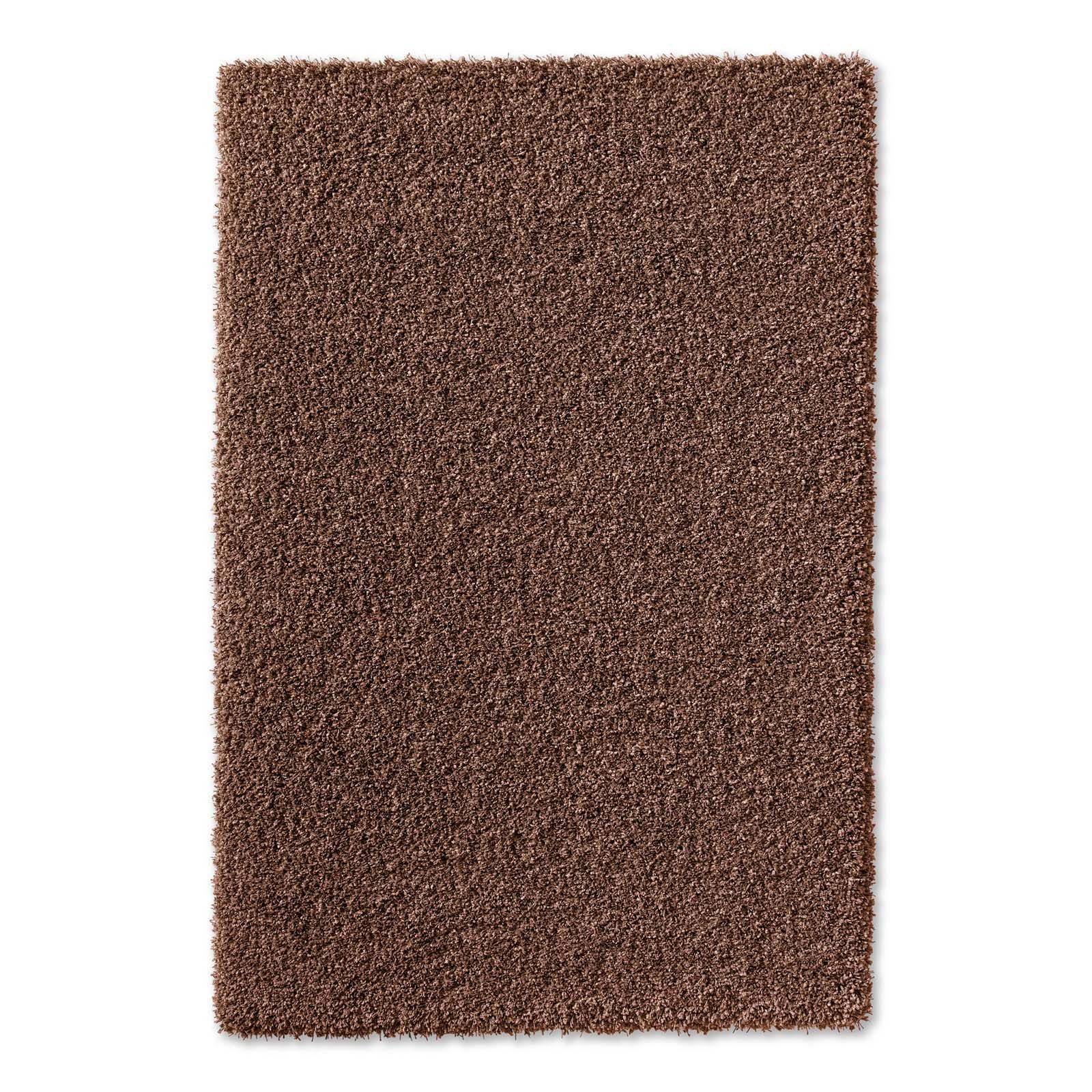 TaCa Home Langflor-Teppich Shaggy Teppich Langflor, rechteckig, Höhe: 60 mm, Schlafzimmer Kinderzimmer Wohnzimmer, rostbraun - 65 x 130 cm