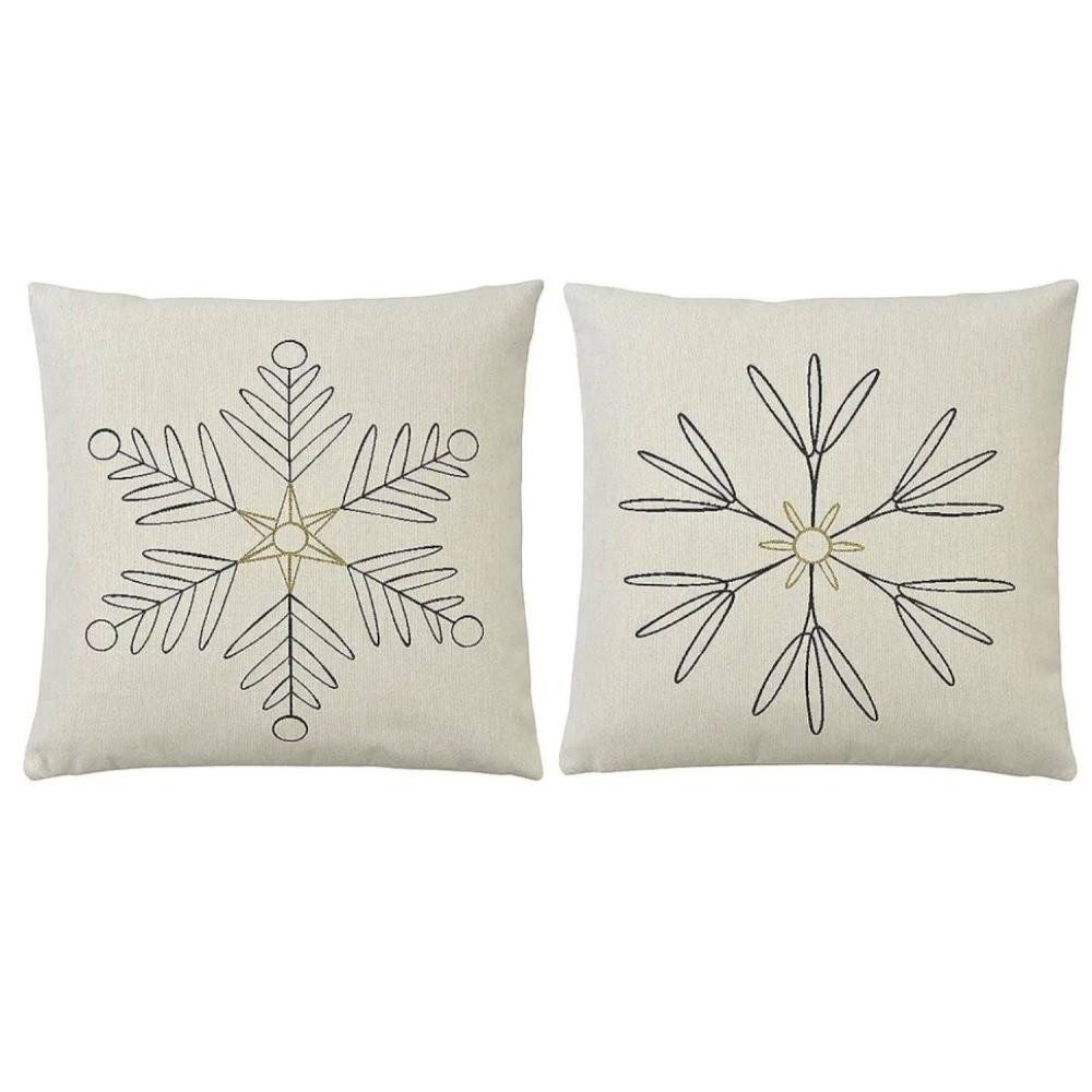 sander table + home Kissenhülle Snowflakes 45 x 45 cm
