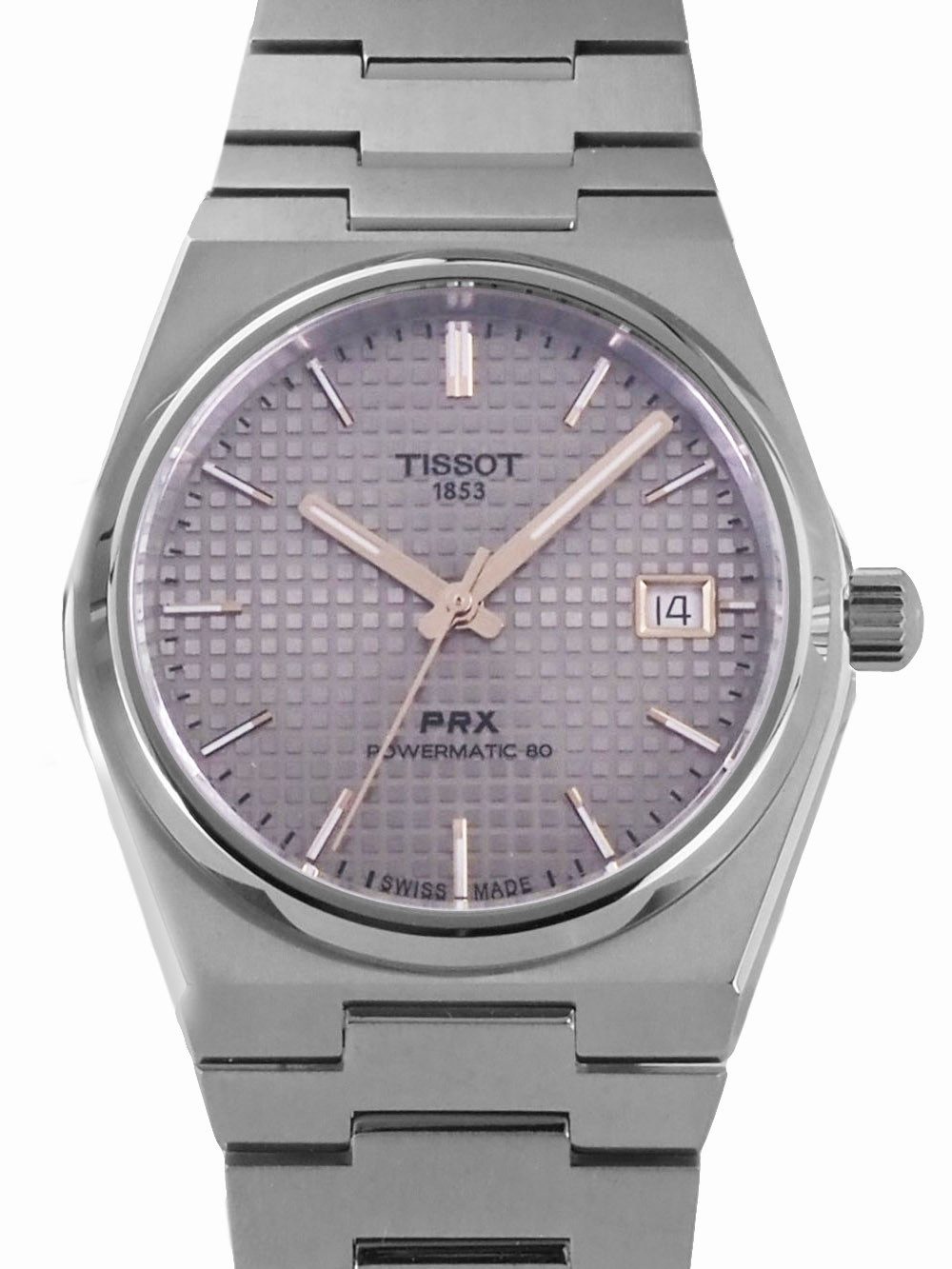 Tissot Automatikuhr schweizer Damen Uhr 37,5 mm Ø T1378074406100 PRX Powermatic 80, 80 Std. Gangreserve, Titan