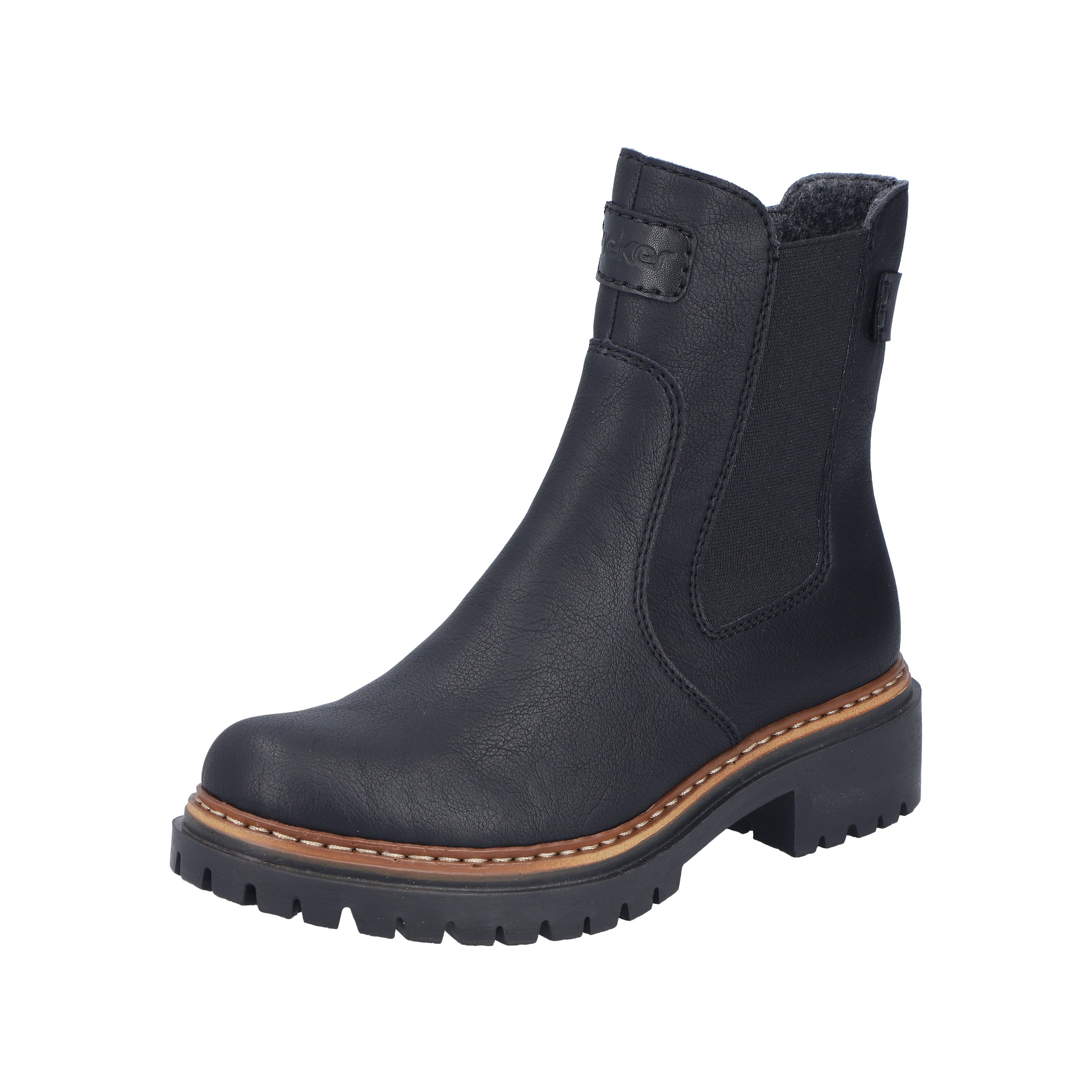 Rieker Chelseaboots Stiefelette, Boots mit markanter Laufsohle und Stretch außen