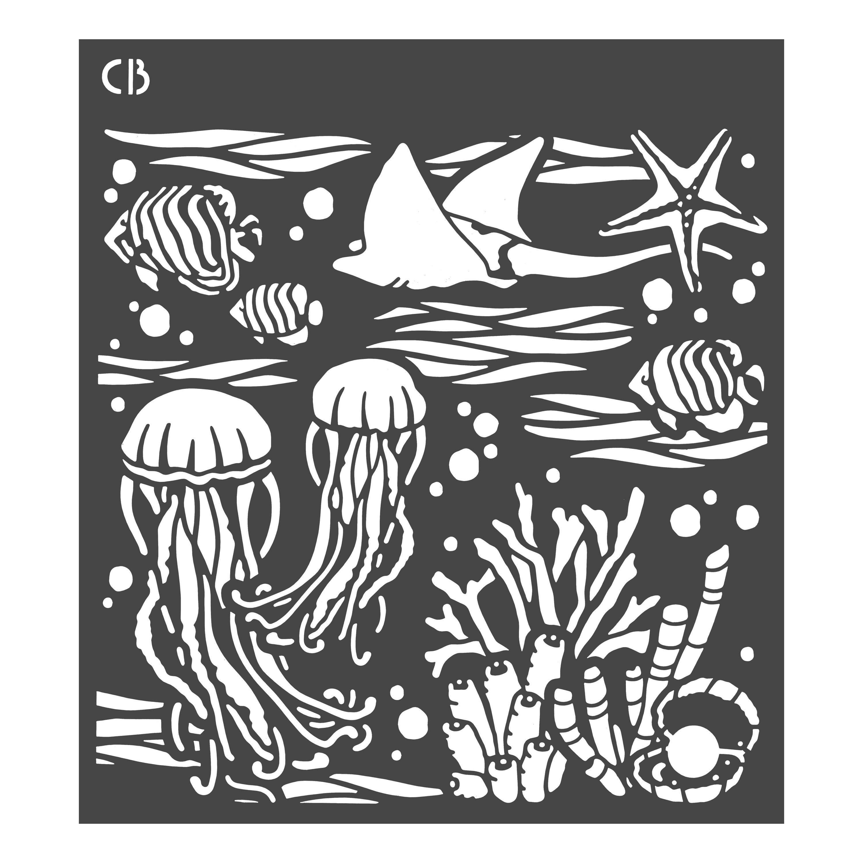 Ciao Bella Motivschablone Underwater, 24 cm x 22 cm