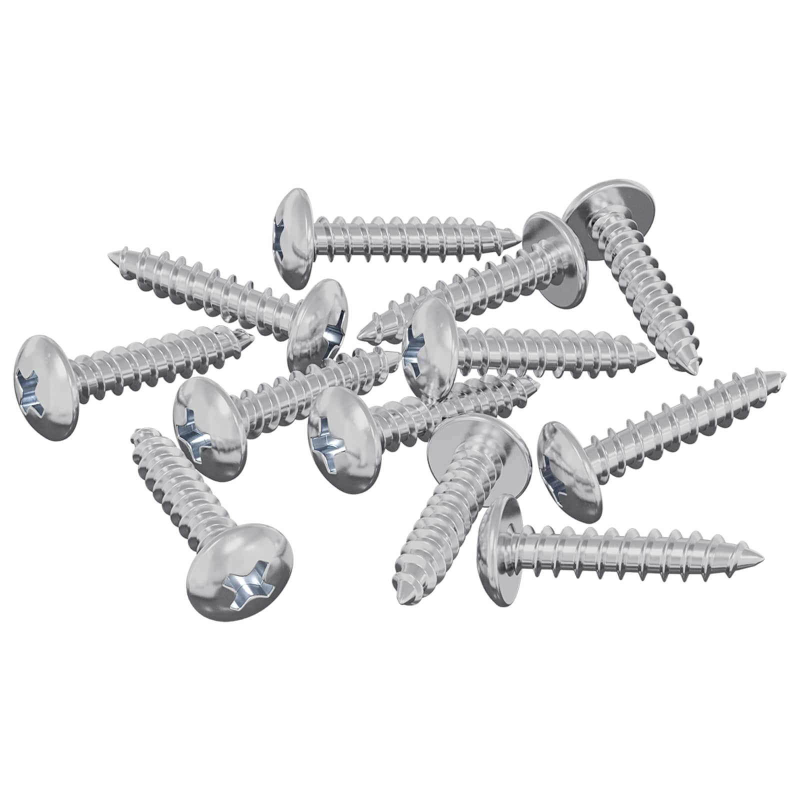 vidaXL Schraube Holzschrauben 12 Stk. Silber M3,5 x 20 mm Stahl, (12 St)