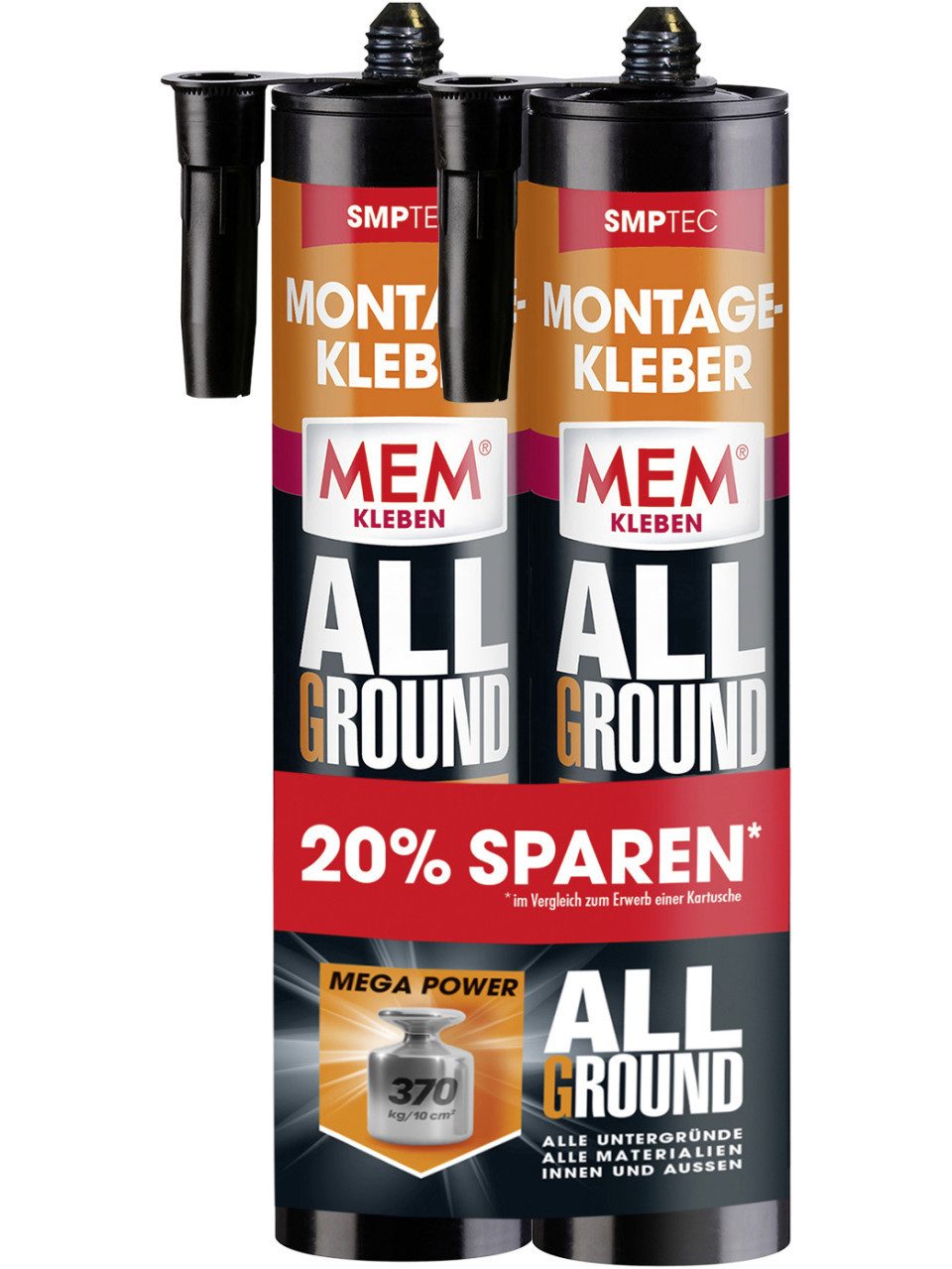 MEM Bauchemie Montagekleber MEM Montagekleber Mega Power 2x 450 g