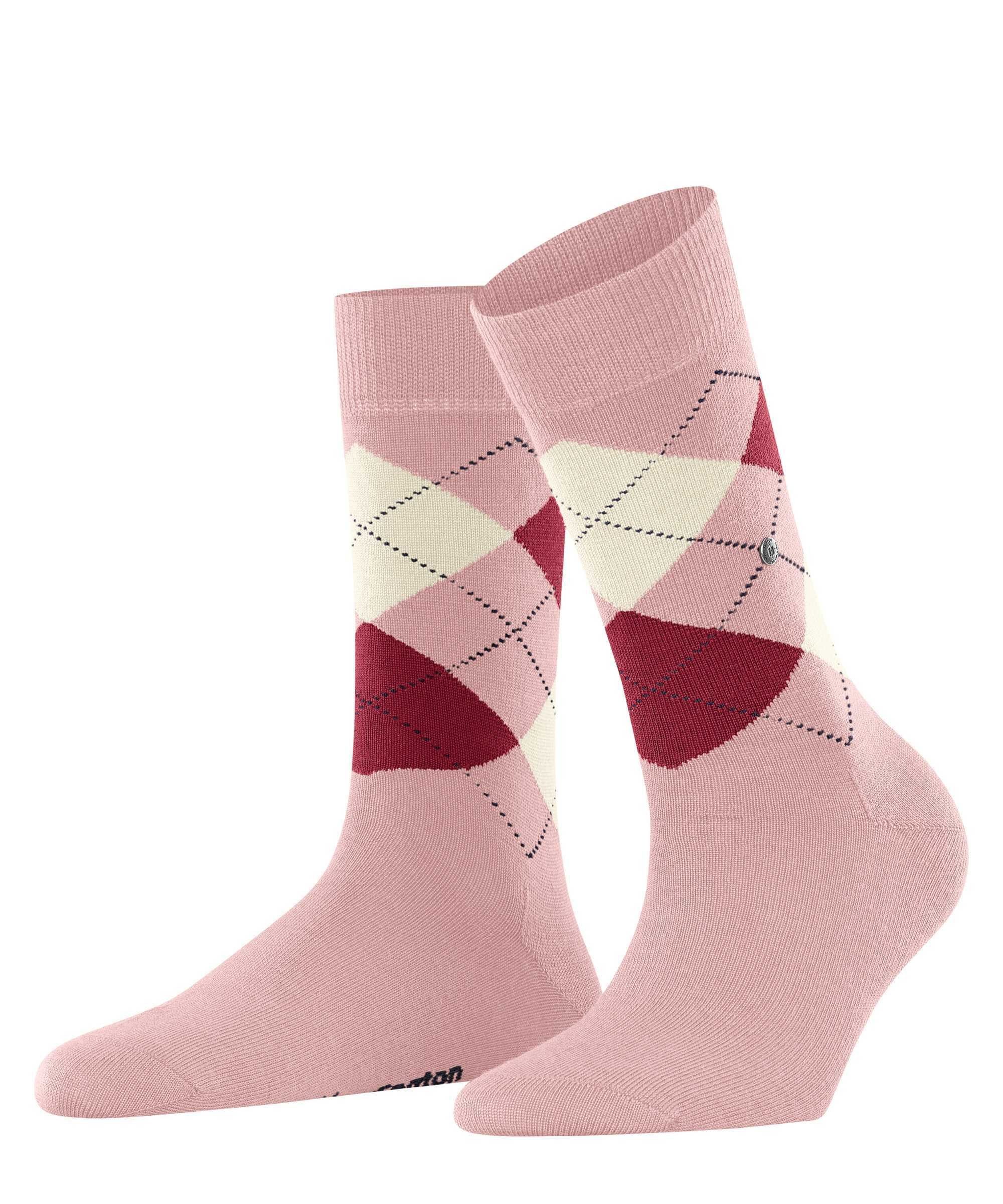 Burlington Kurzsocken Damen Kurzstrumpf MARYLEBONE Rosa/Rot/Weiß - Socken