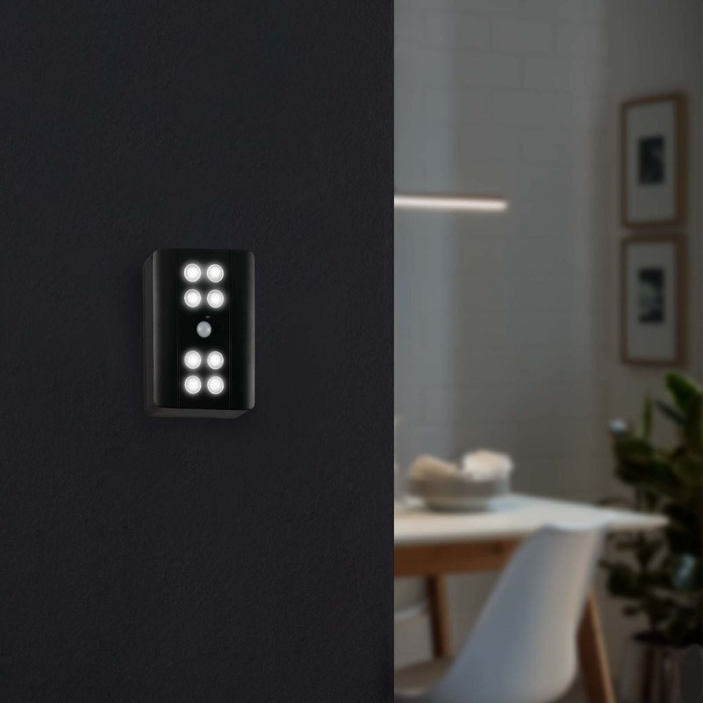 Briloner Leuchten LED Unterbauleuchte 2255-085, Leuchtdauer einstellbar, LED fest integriert, 2700K - Extra-Warmweiß, Schranklicht, 11,6x8,25x2,3cm, Schwarz, Küche, Schlafzimmer, Flur