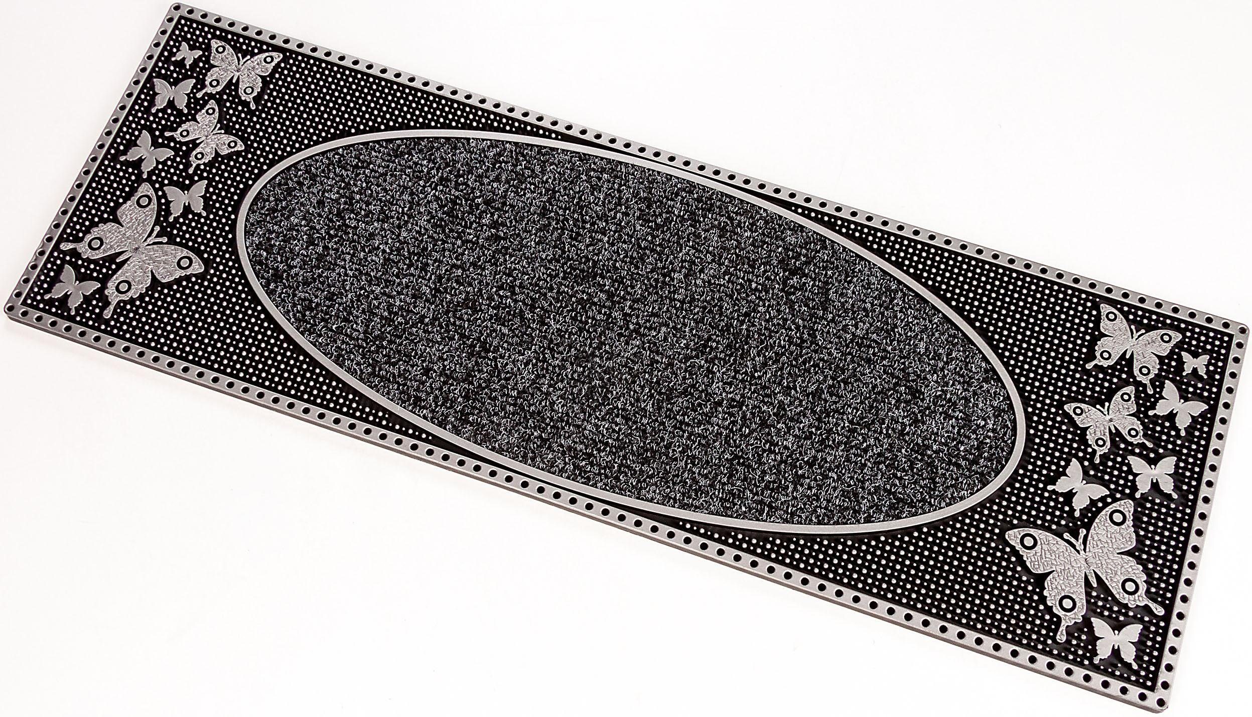 Fußmatte CC Clean Apollo, Home2Fashion, rechteckig, Höhe: 8 mm, schmale Schmutzfangmatte, robust, In- und Outdoor geeignet