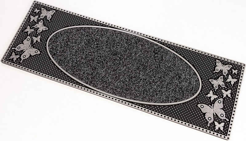 Fußmatte CC Clean Apollo, Home2Fashion, rechteckig, Höhe: 8 mm, Schmutzfangmatte, robust & strapazierfähig, In- und Outdoor geeignet