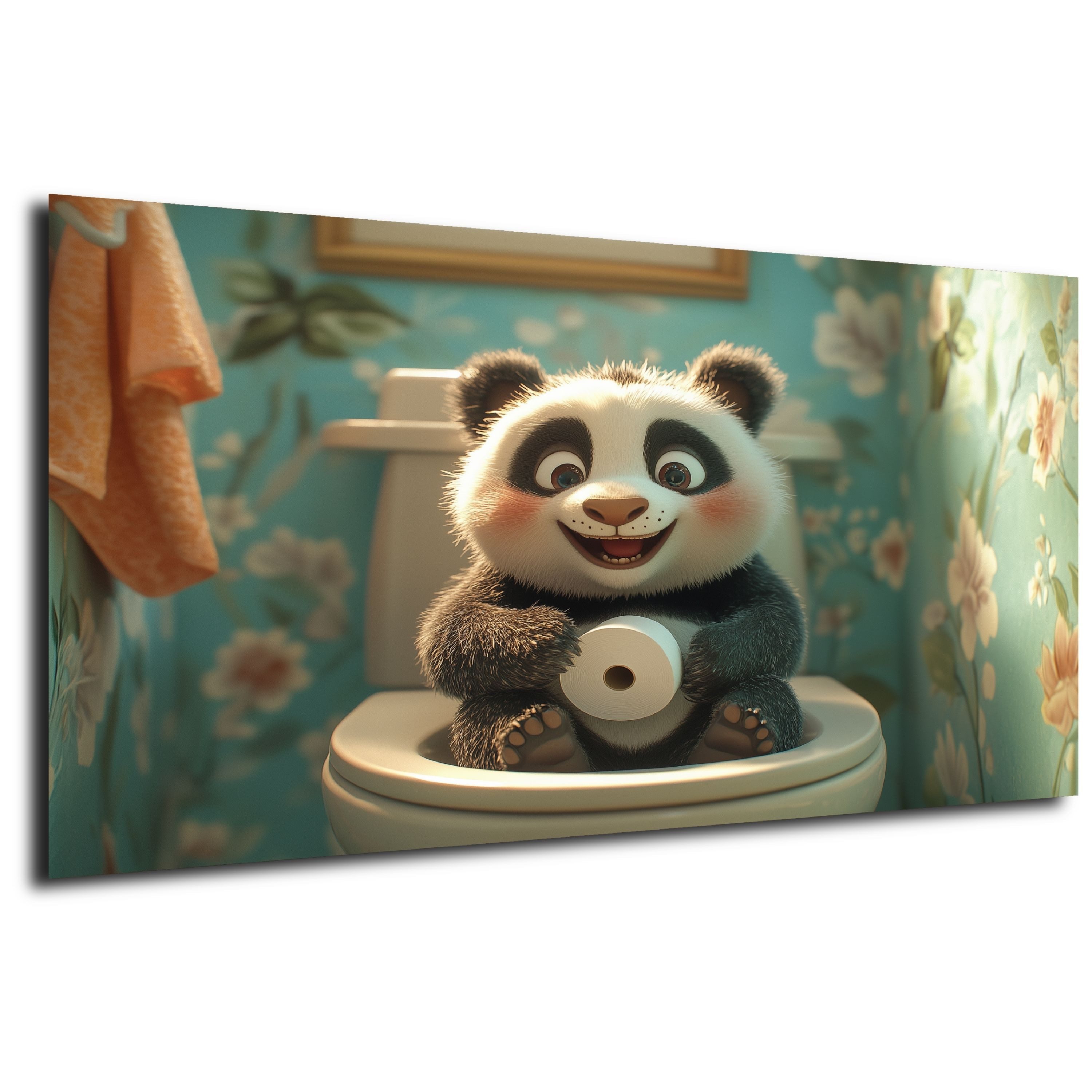 DARO Design Leinwandbild Modern Abstrakt Wandbilder XXL Wandbild Wand Deko Leinwand Bilder, (Panda - Bild groß Wohnzimmer Schlafzimmer Küche Esszimmer Einteilig Querformat Fotodruck Leinwände Wanddeko Abstrakte Kunst Boho), 30x20cm