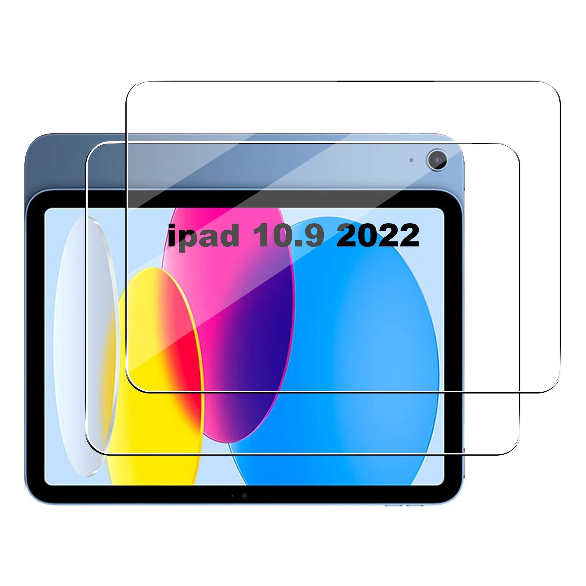 ibettertec Schutzfolie Panzerglas für iPad 10. Generation 2022, Displayschutz, (9H Härte 2.5D [Hohe Auflösung][Anti-Bläschen][Anti-Kratzen), Schutzfolie Kompatibel mit iPad 10. Generation 10,9 Zoll