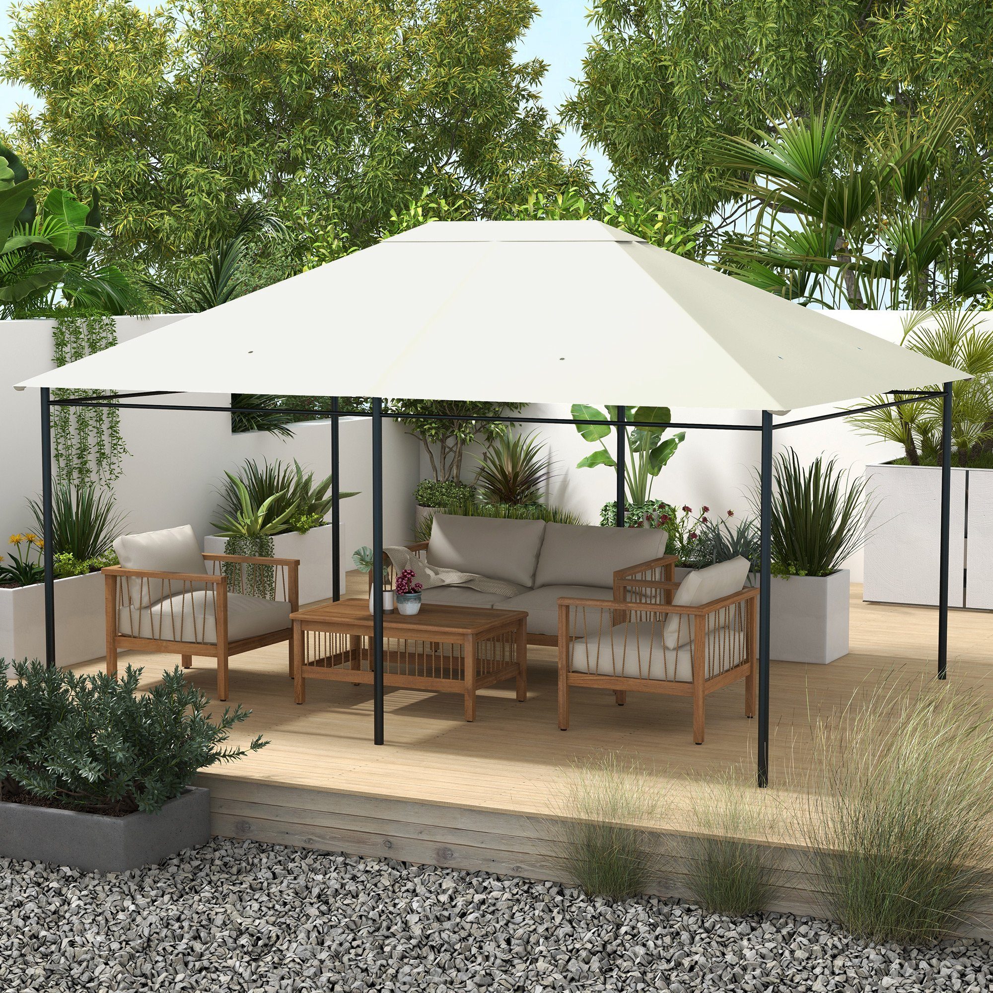 Outsunny Pavillon-Ersatzdach Ersatzdach für Garten 3,97 günstig online kaufen