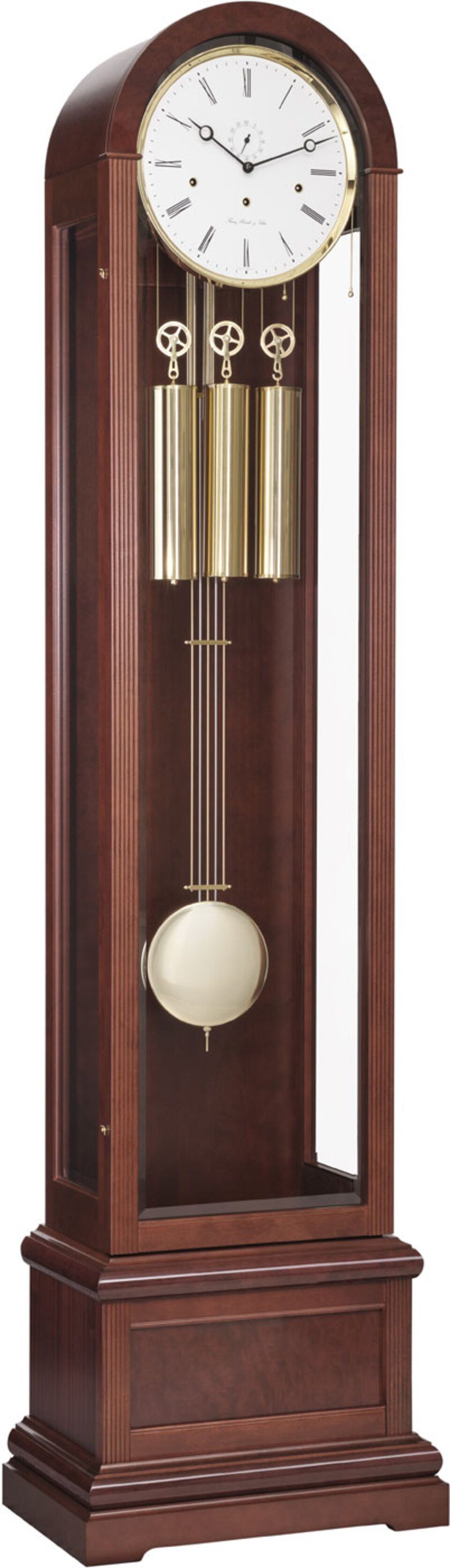 Hermle Standuhr Standuhr Nussbaum mit Wurzelholz - Hermle Modell: 01087-030461